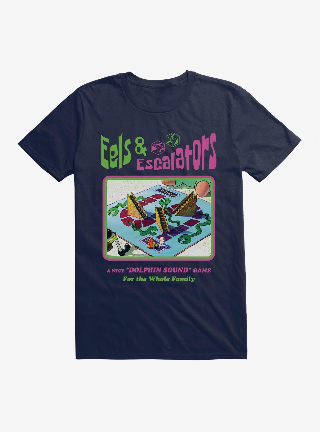 SpongeBob SquarePants Eels and Escalators Game T-Shirt, MIDNIGHT NAVY, hi-res view 1