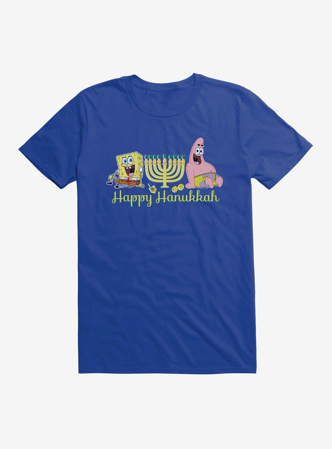 SpongeBob SquarePants Happy Hanukkah Duo T-Shirt, ROYAL, hi-res