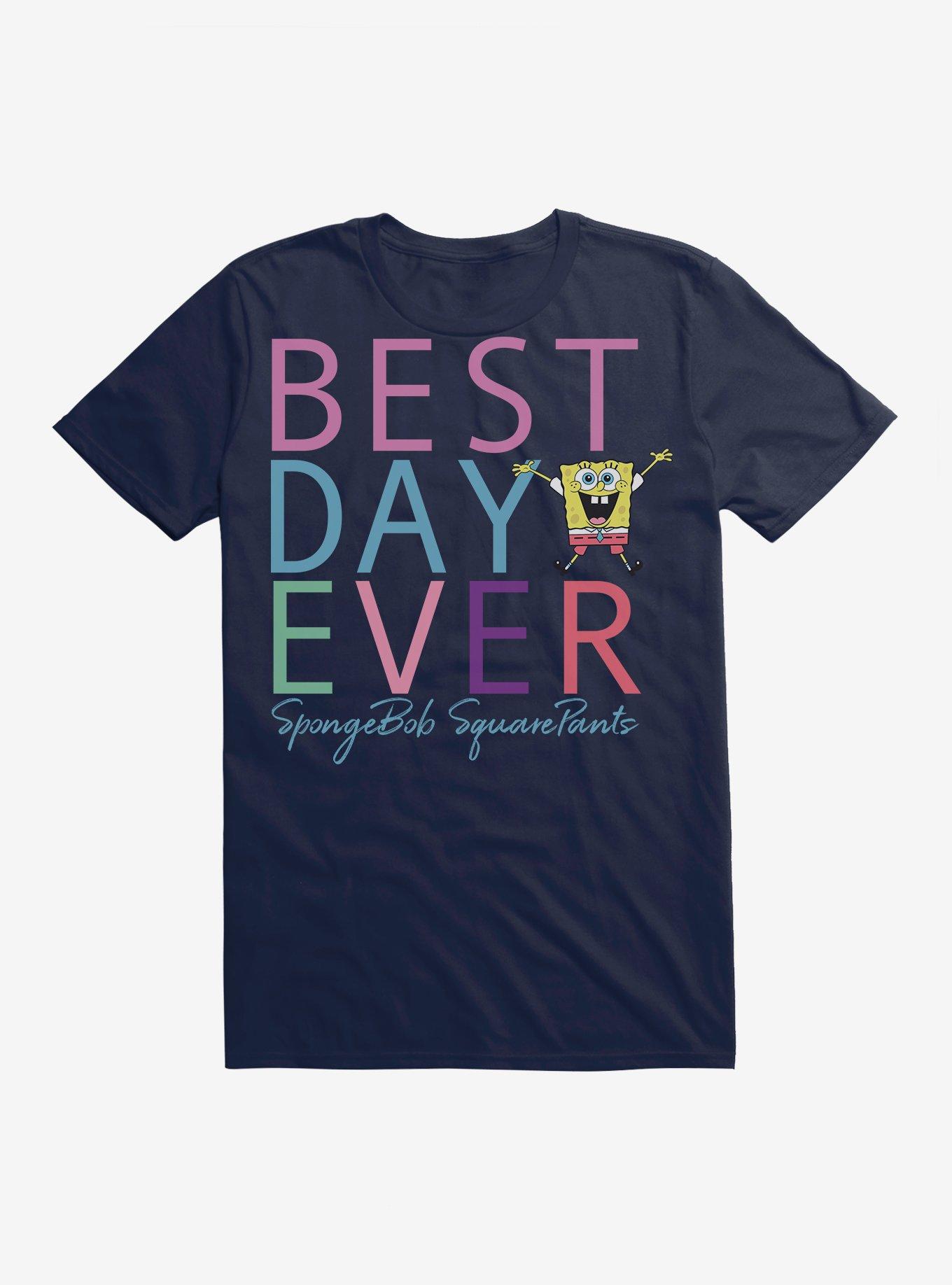 SpongeBob SquarePants Best Day Ever Rainbow T-Shirt, MIDNIGHT NAVY, hi-res