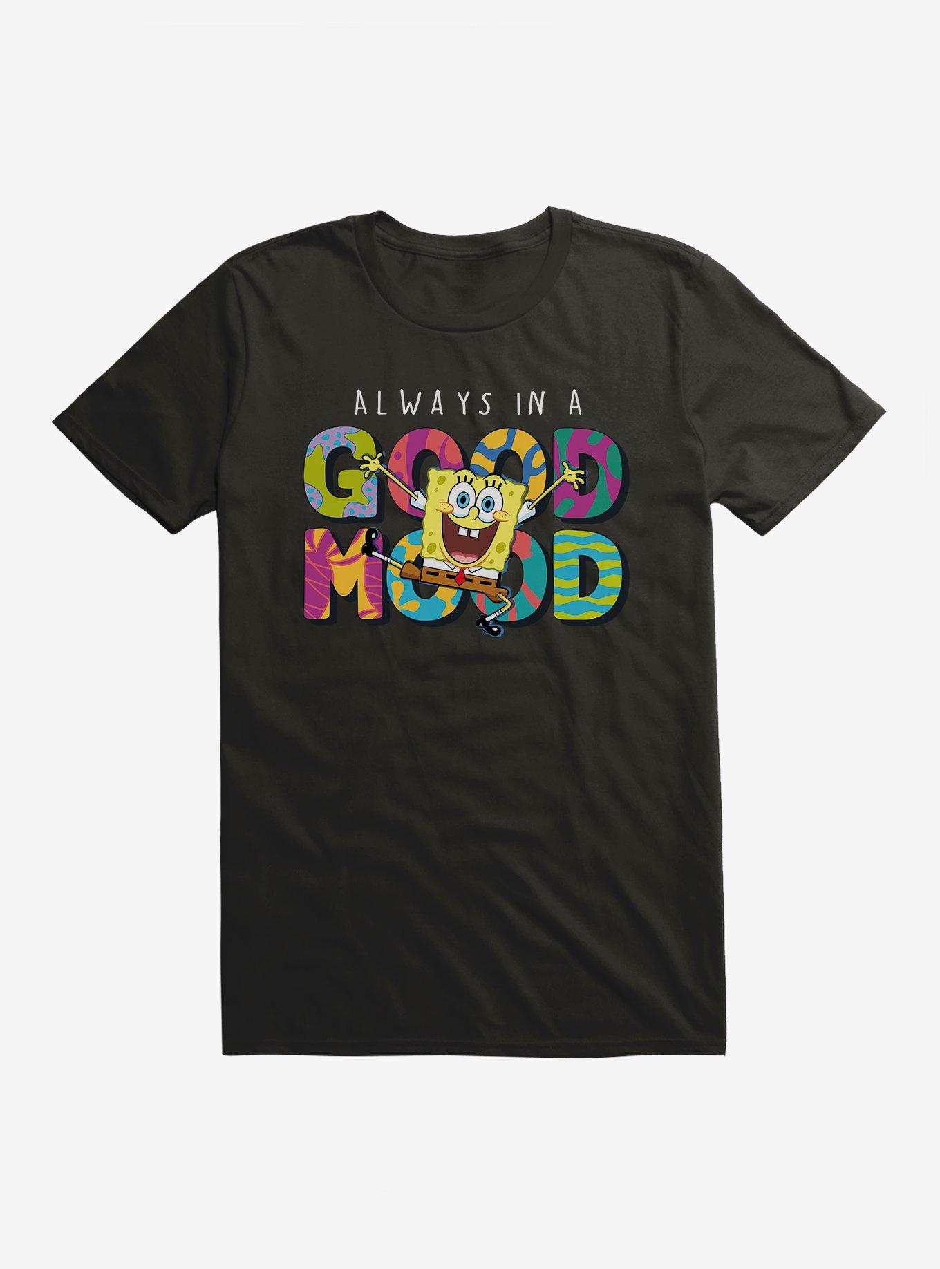 SpongeBob SquarePants Always In A Good Mood T-Shirt, BLACK, hi-res