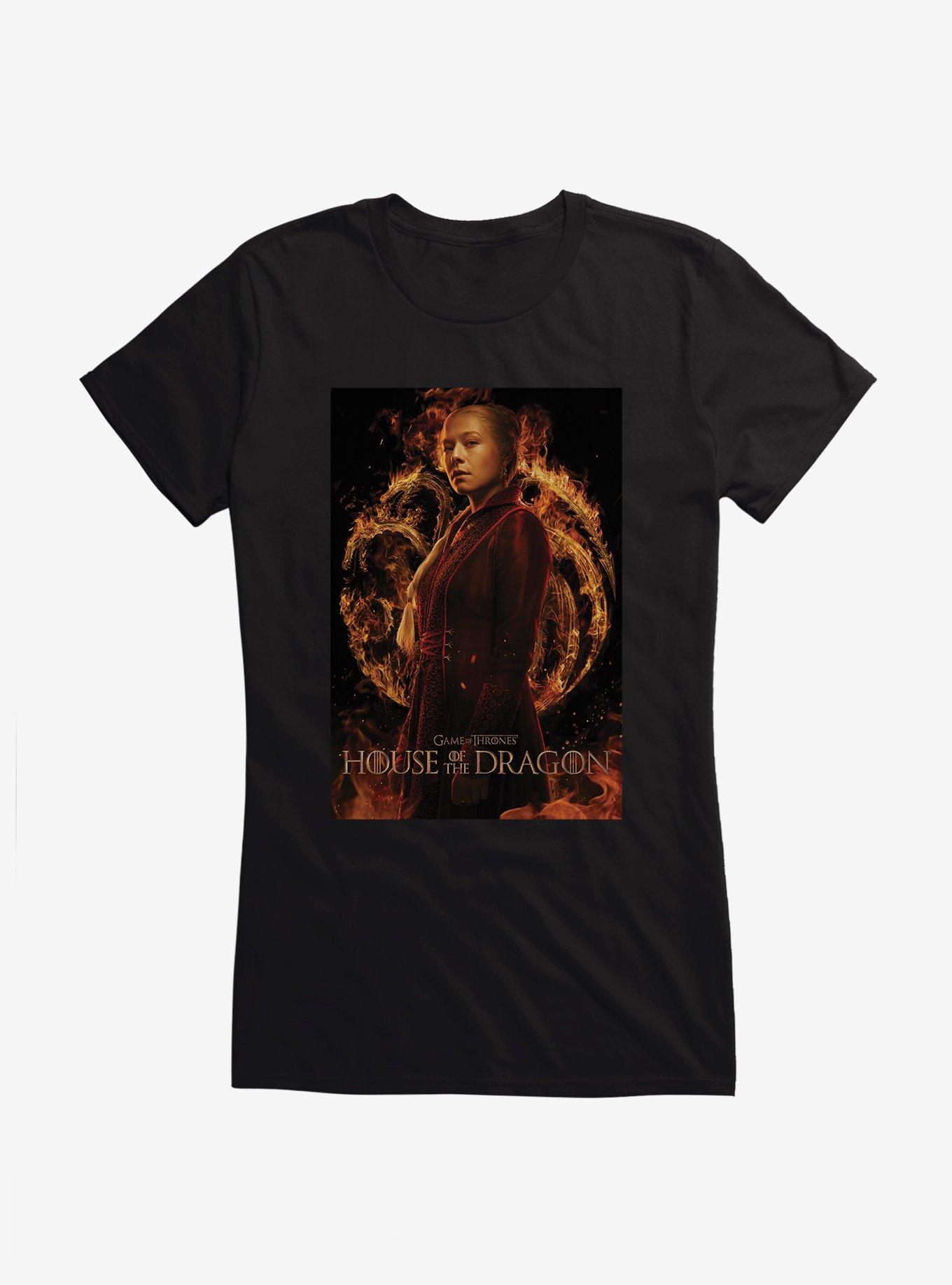 House Of The Dragon Rhaenyra Targaryen Girls T-Shirt, BLACK, hi-res