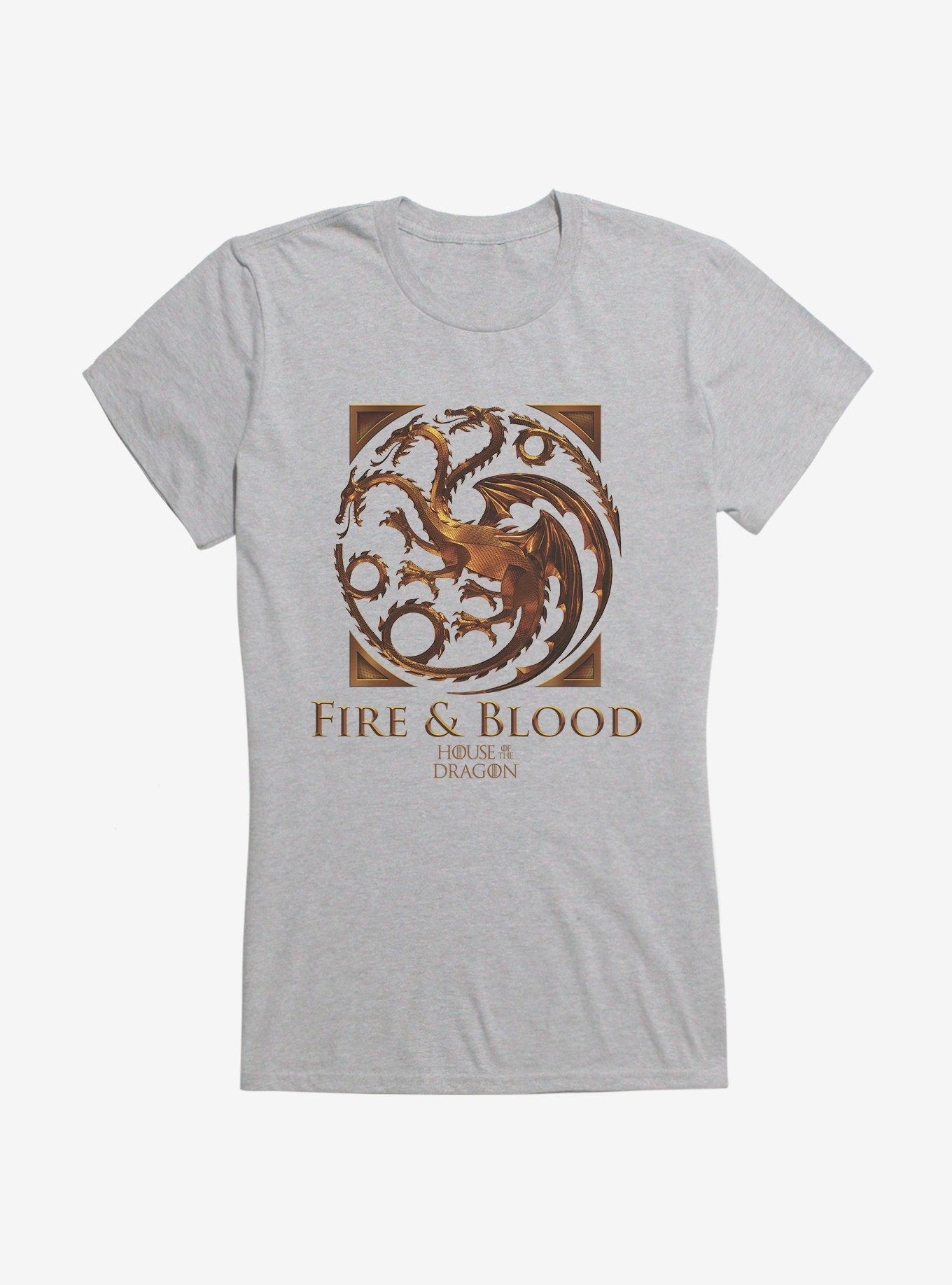 House Of The Dragon Fire And Blood House Targaryen Girls T-Shirt, , hi-res