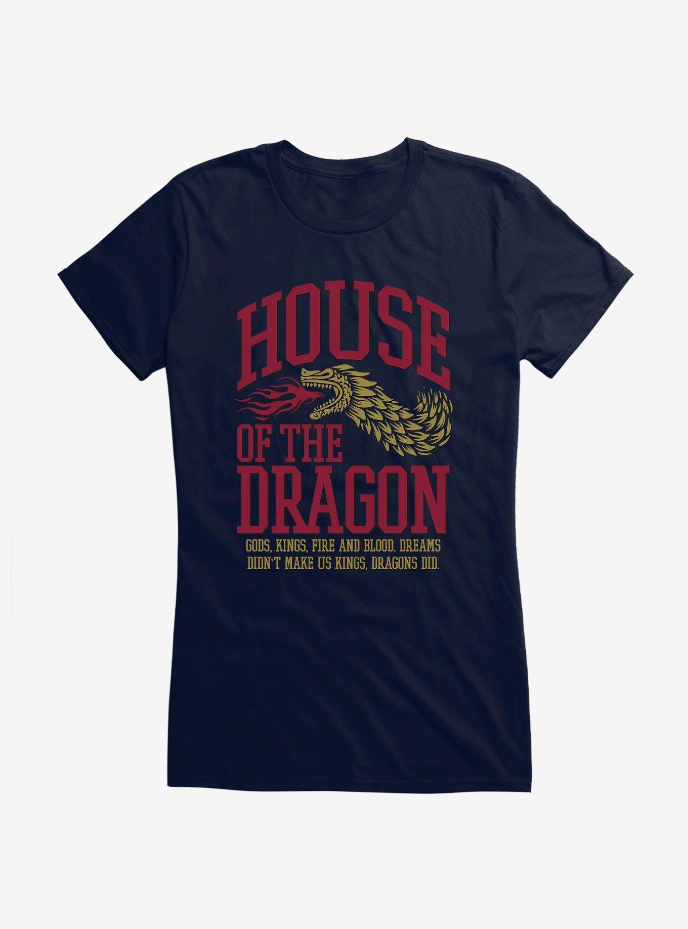 House of the Dragon Make Us Kings Girls T-Shirt, NAVY, hi-res