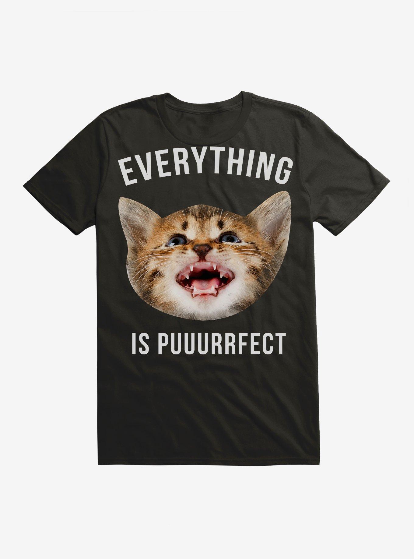Everything Is Puuurrfect Cat T-Shirt, , hi-res
