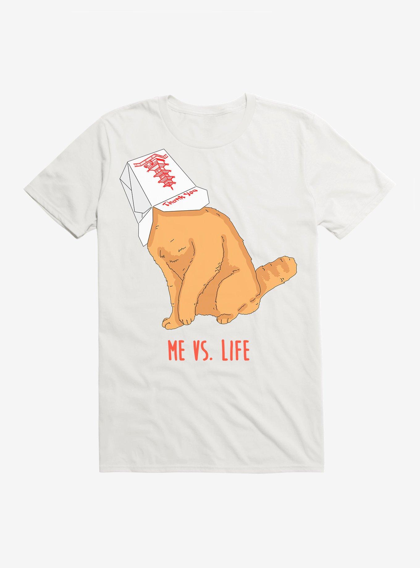 Me Vs Life Cat T-Shirt, WHITE, hi-res