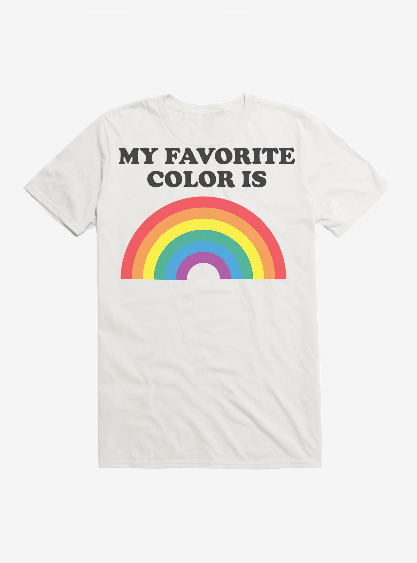 My Favorite Color Is Rainbow T-Shirt, WHITE, hi-res