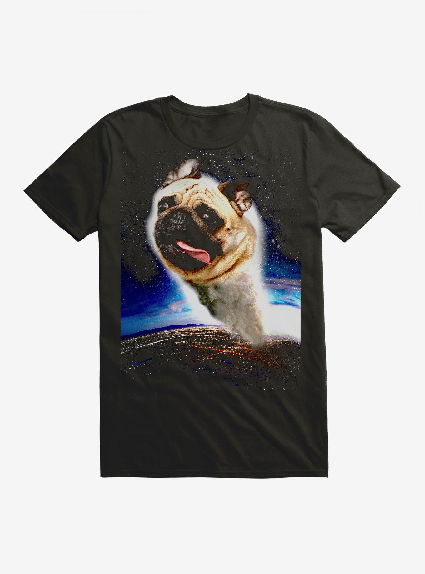 Pug Space T-Shirt, BLACK, hi-res