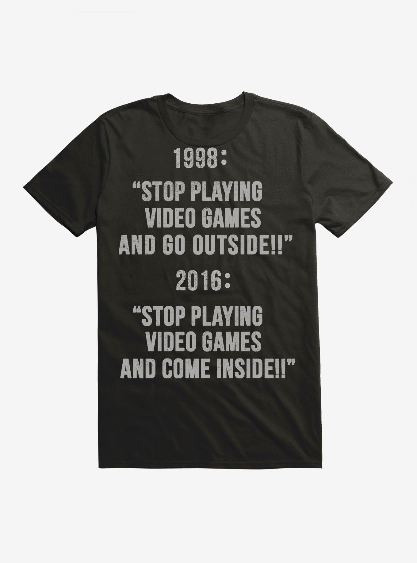 Stop Playing Video Games T-Shirt, , hi-res