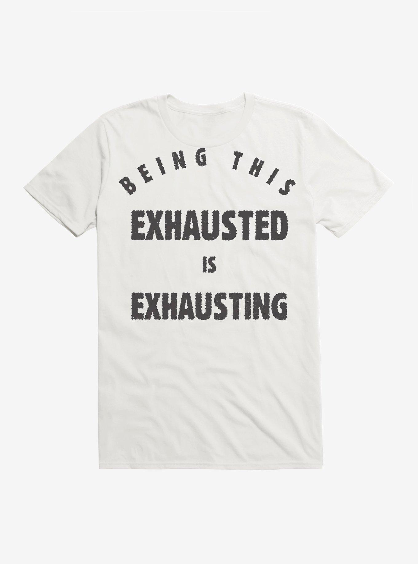 Exhausted T-Shirt, WHITE, hi-res