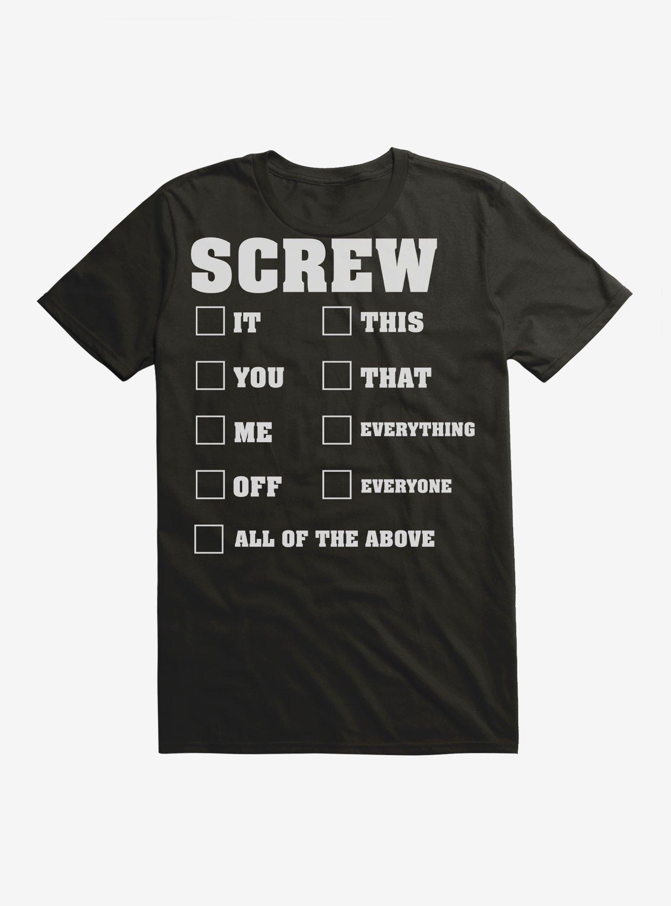Screw Checklist T-Shirt, , hi-res