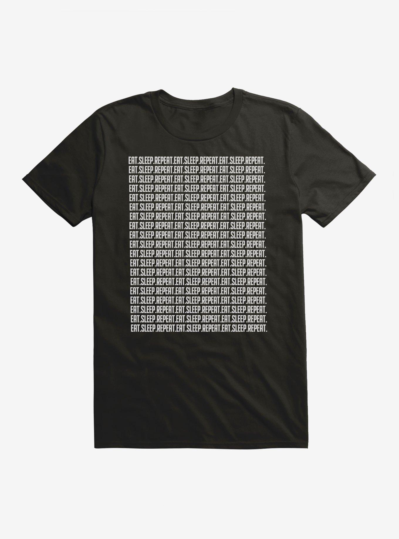 Eat Sleep Repeat T-Shirt, BLACK, hi-res