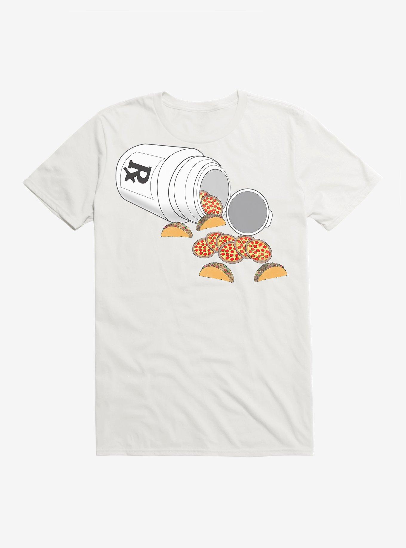 Pizza & Tacos Prescription T-Shirt, WHITE, hi-res