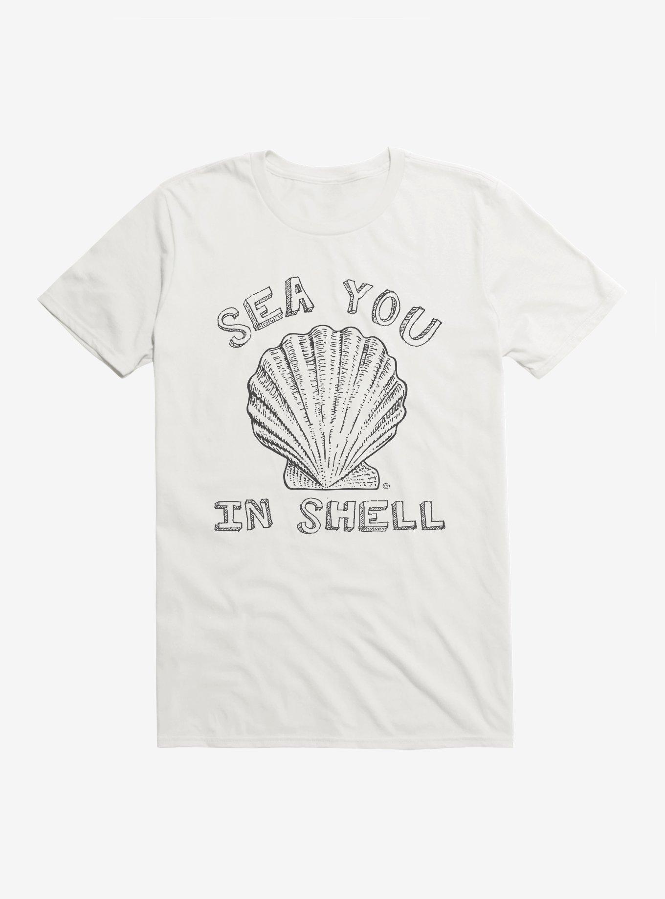 Sea You In Shell T-Shirt, WHITE, hi-res view 1