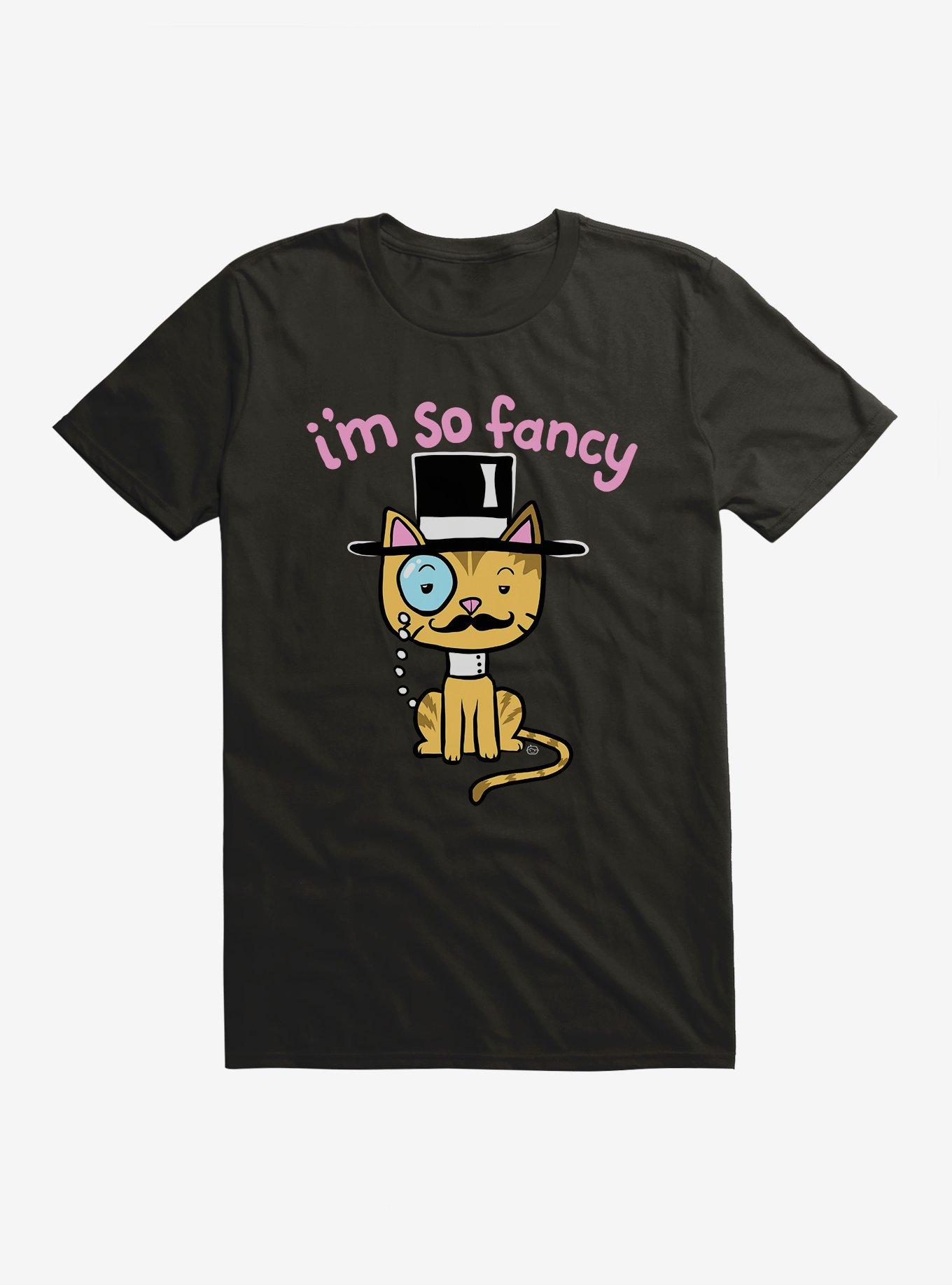 I'm So Fancy Top hat T-Shirt, BLACK, hi-res