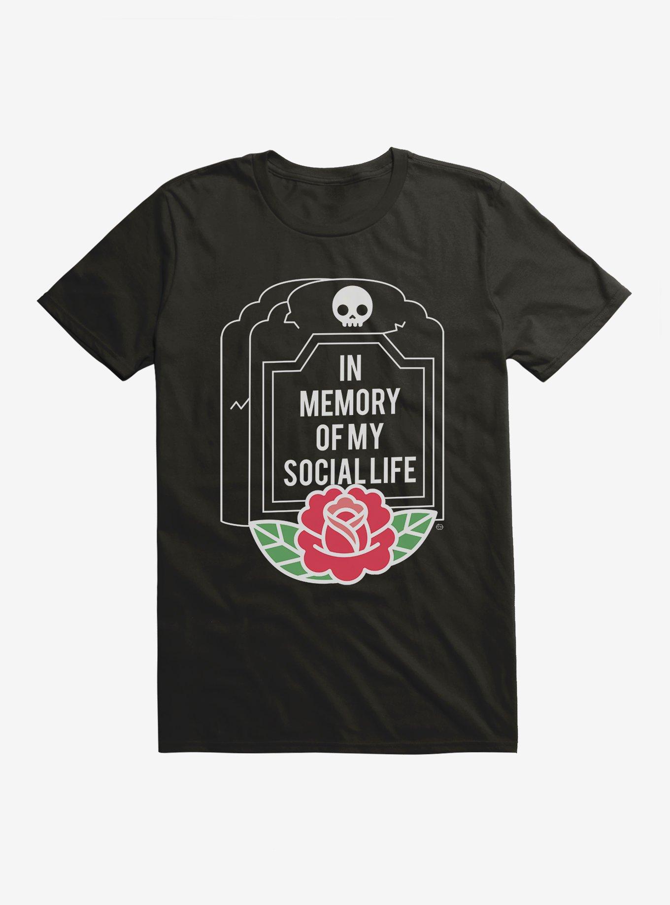 In Memory Of My Social Life T-Shirt, , hi-res