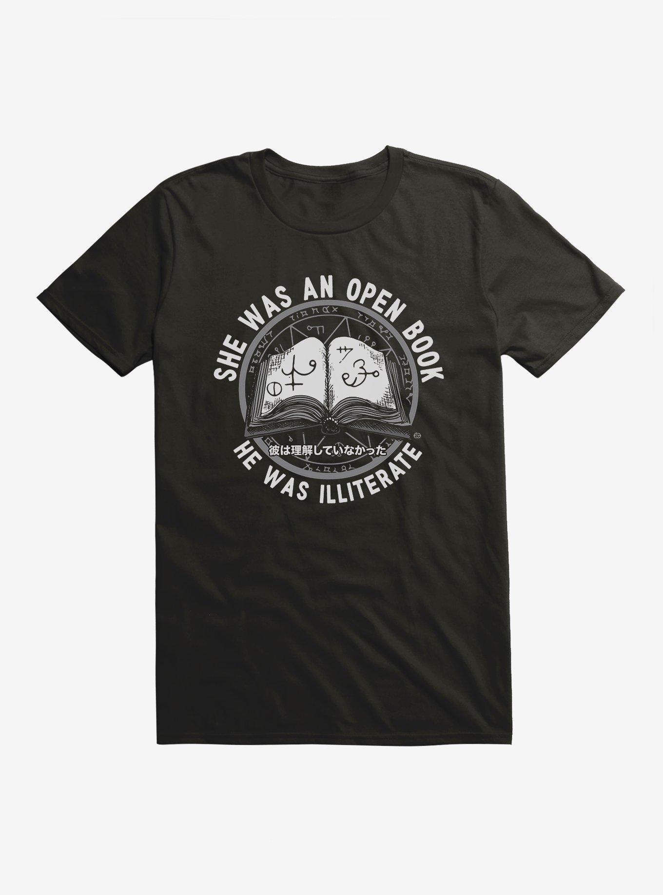 She Was An Open Book T-Shirt, BLACK, hi-res