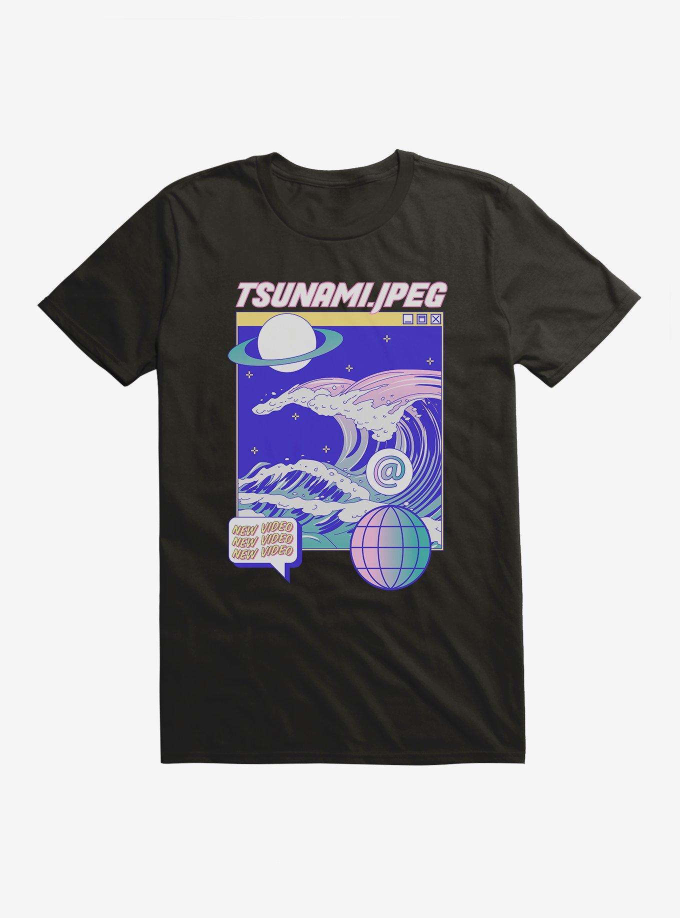 Vaporwave Tsunami T-Shirt, , hi-res
