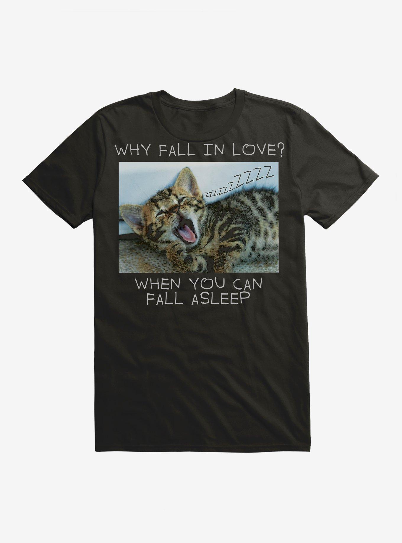 Why Fall In Love Cat T-Shirt, , hi-res