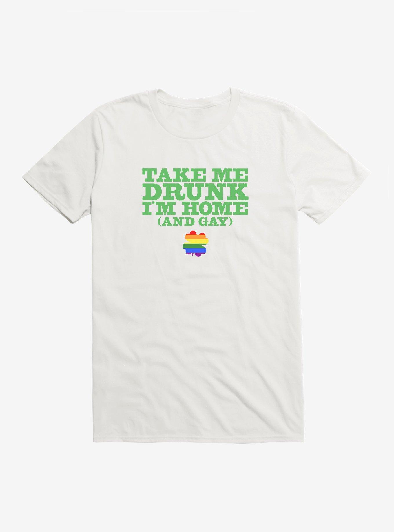 Take Me Drunk I'm Home T-Shirt, WHITE, hi-res