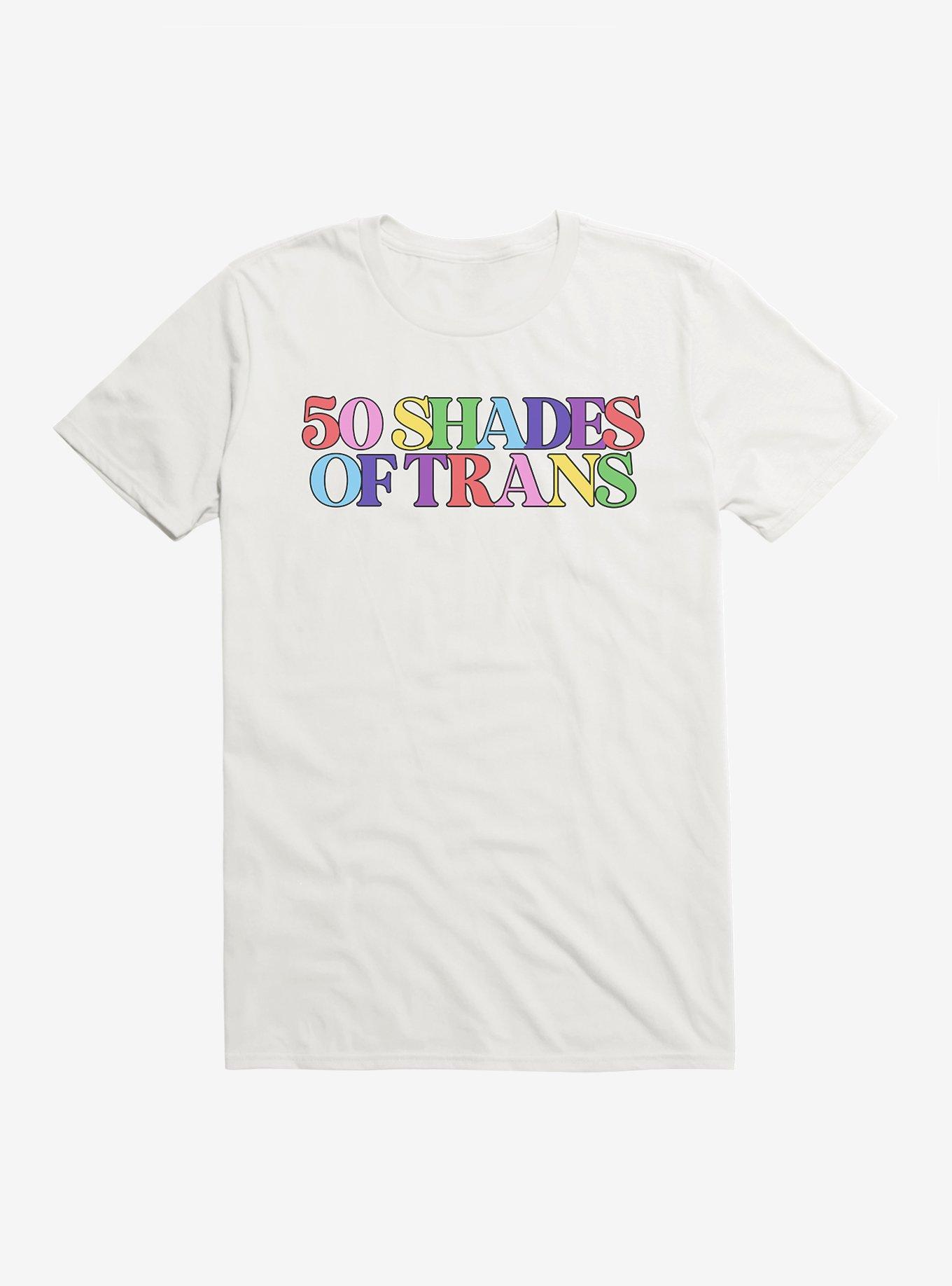 Pride 50 Shades Of Trans T-Shirt, WHITE, hi-res