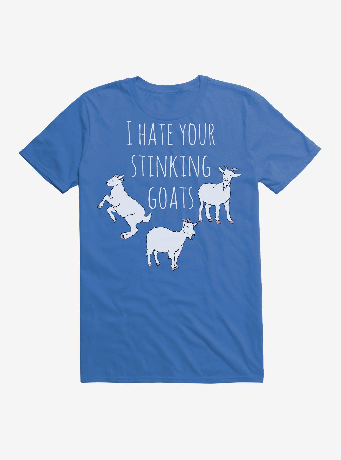 I Hate Your Stinking Goats T-Shirt, ROYAL BLUE, hi-res