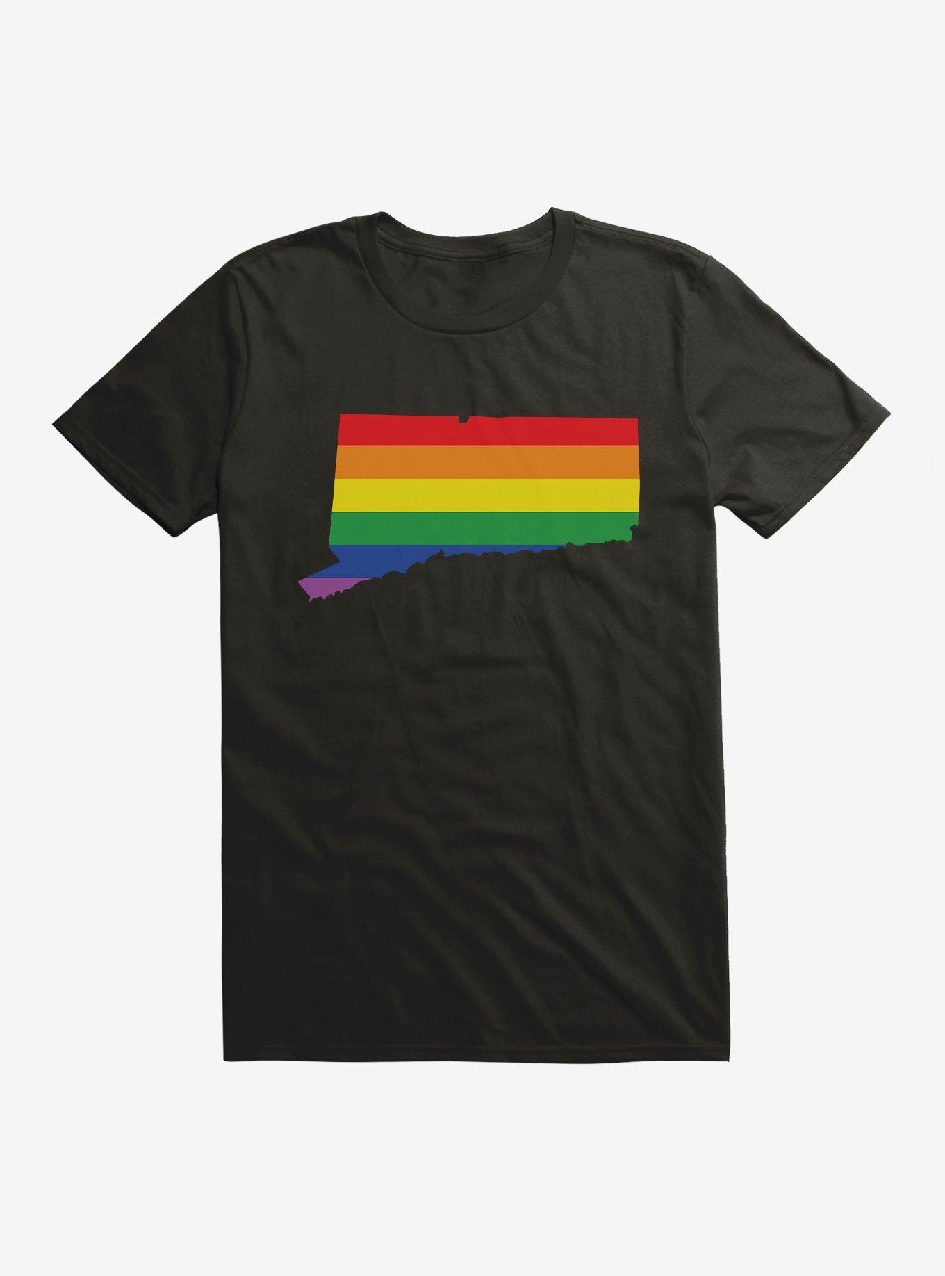 Pride State Flag Connecticut T-Shirt, , hi-res