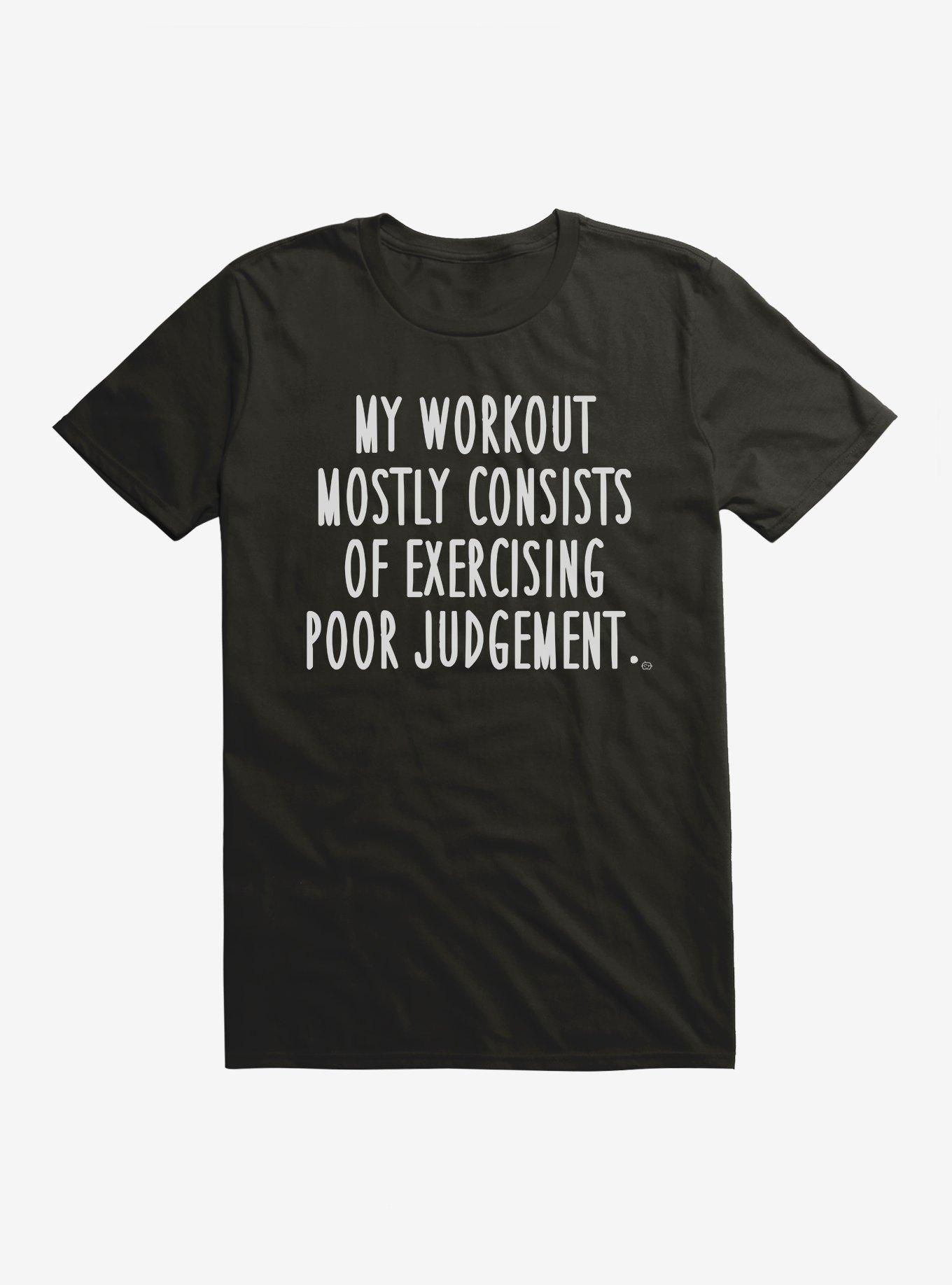 Workout Mostly Consists T-Shirt, BLACK, hi-res