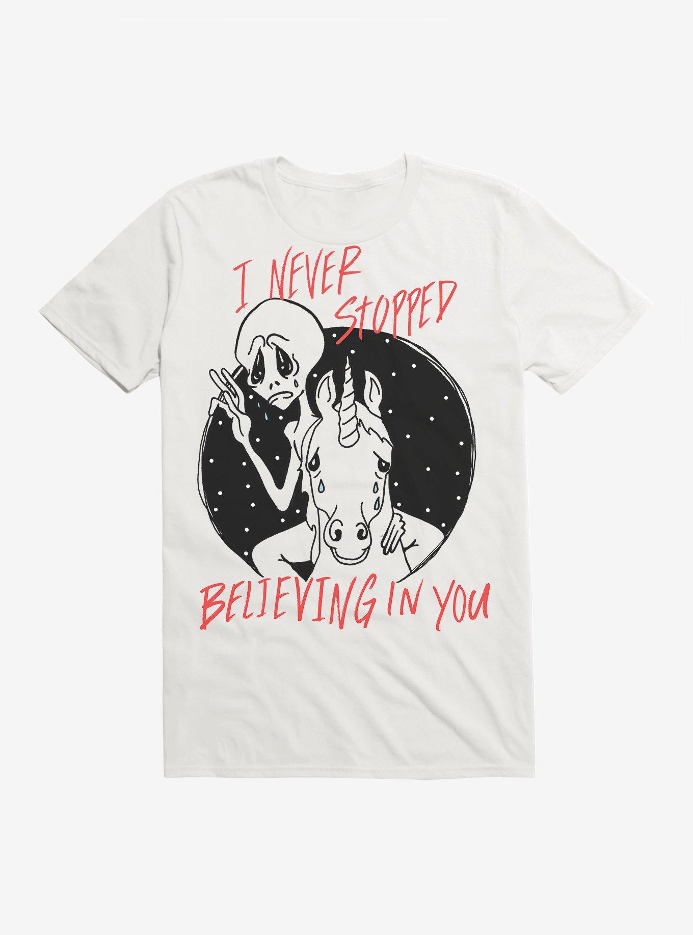 Never Stopped Believing Alien T-Shirt, WHITE, hi-res