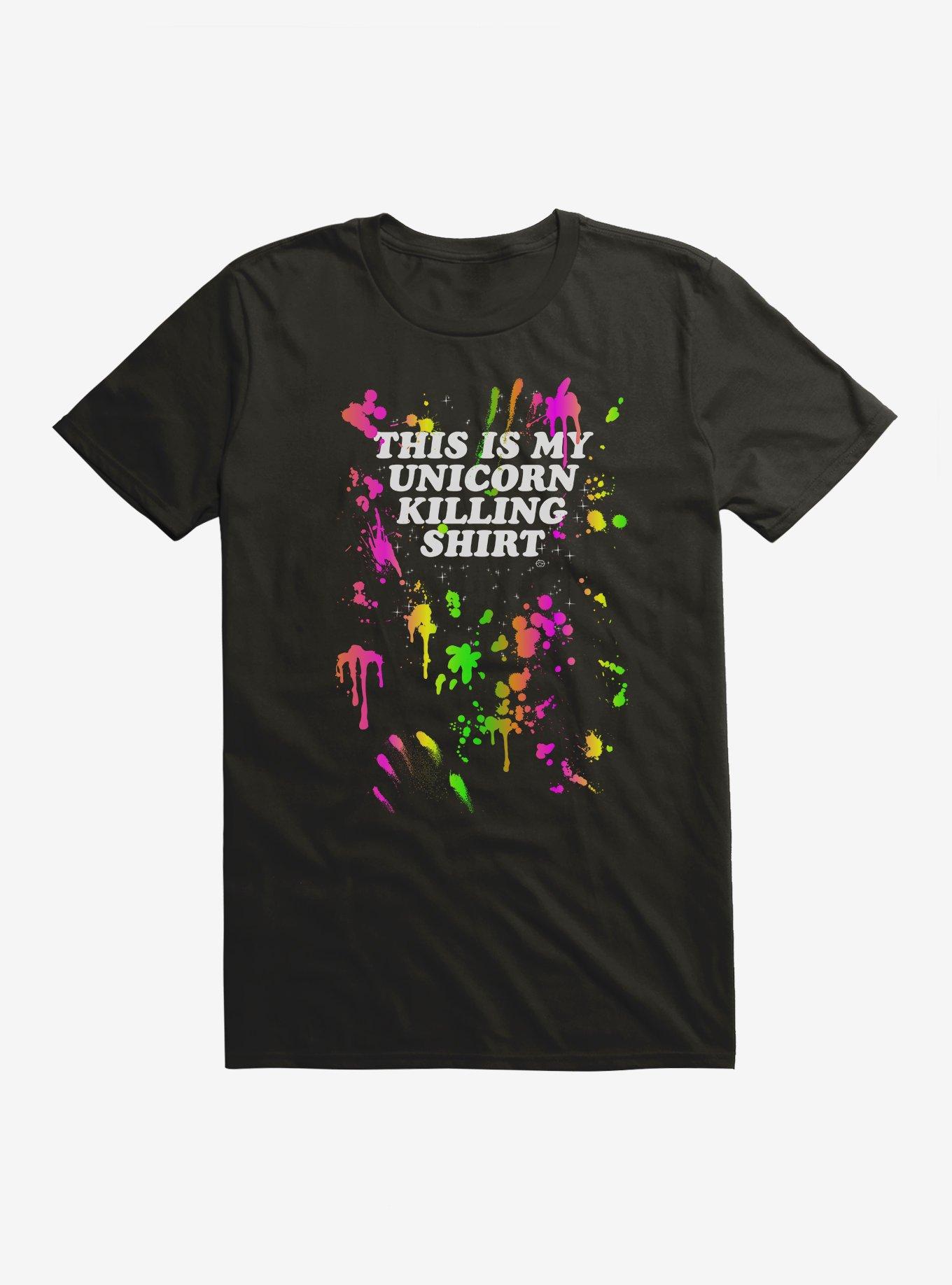 Unicorn Killing T-Shirt, BLACK, hi-res