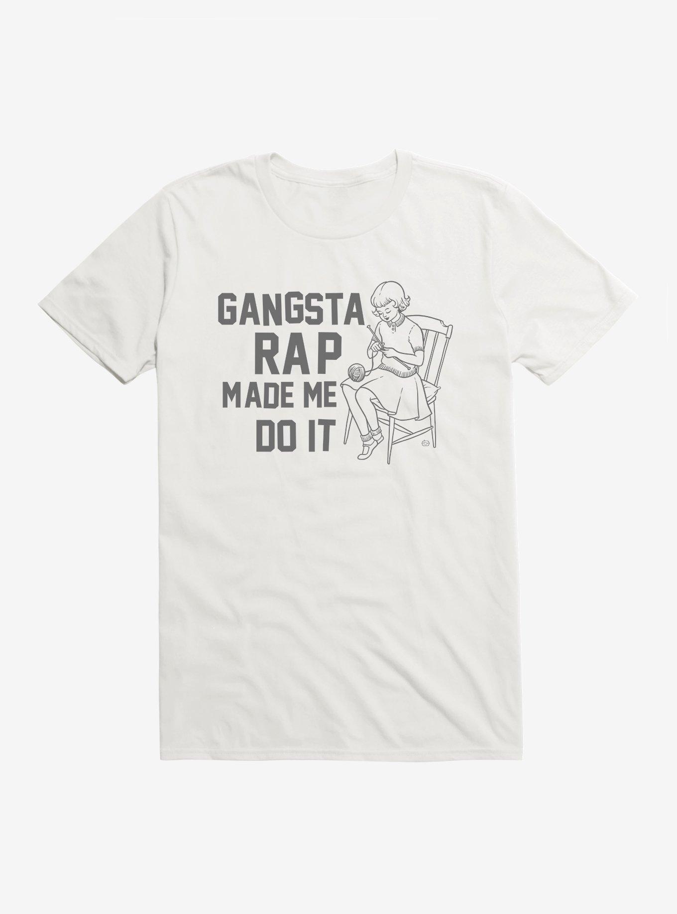 Gangsta Rap T-Shirt, WHITE, hi-res