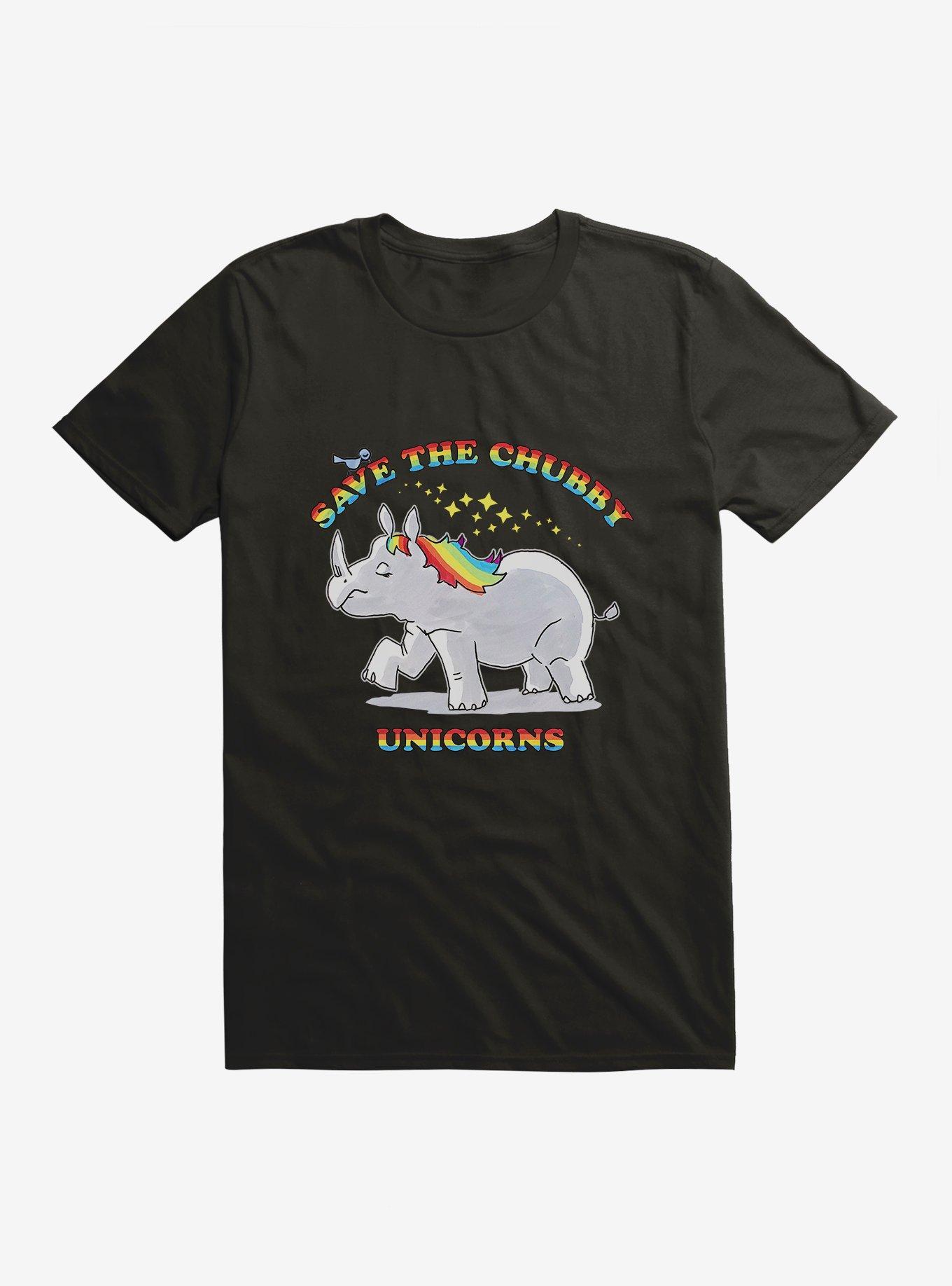 Save The Chubby Rhino T-Shirt, BLACK, hi-res