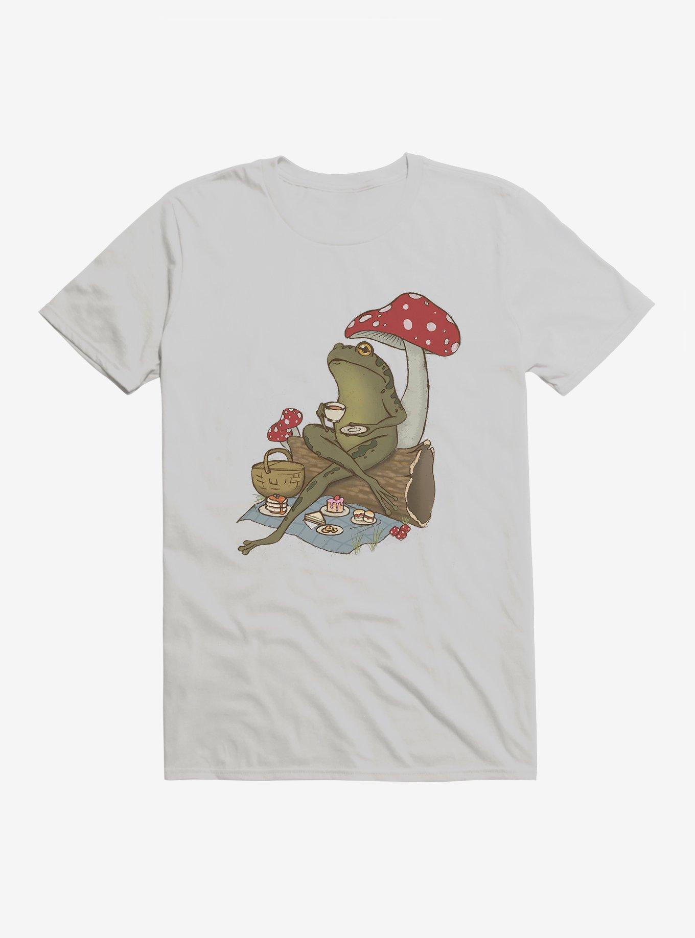 Cottagecore Froggy Tea Time Foggy Tea Time T-Shirt, , hi-res