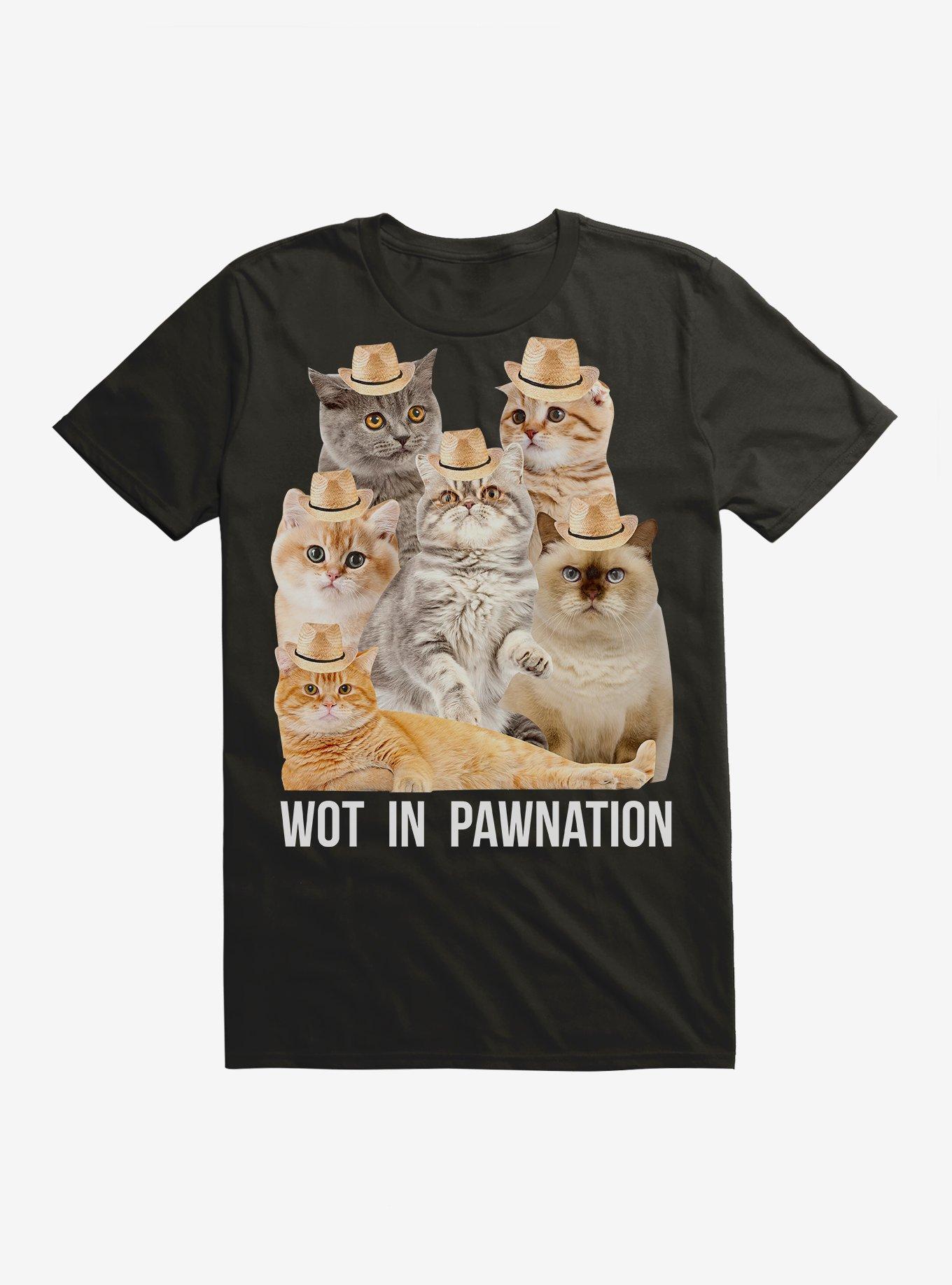 Wot In Pawnation Cats T-Shirt, BLACK, hi-res
