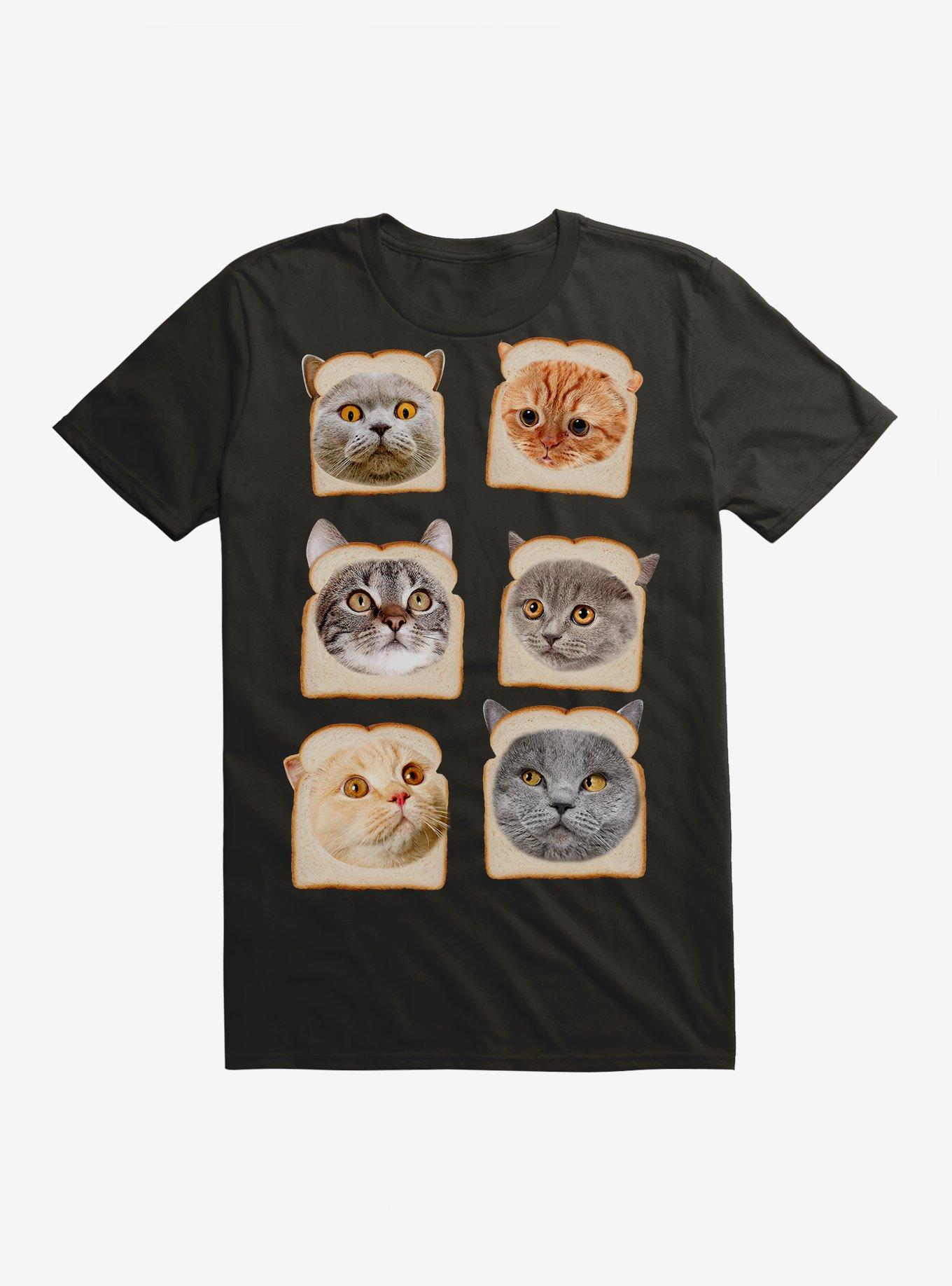Cats In Bread T-Shirt, BLACK, hi-res