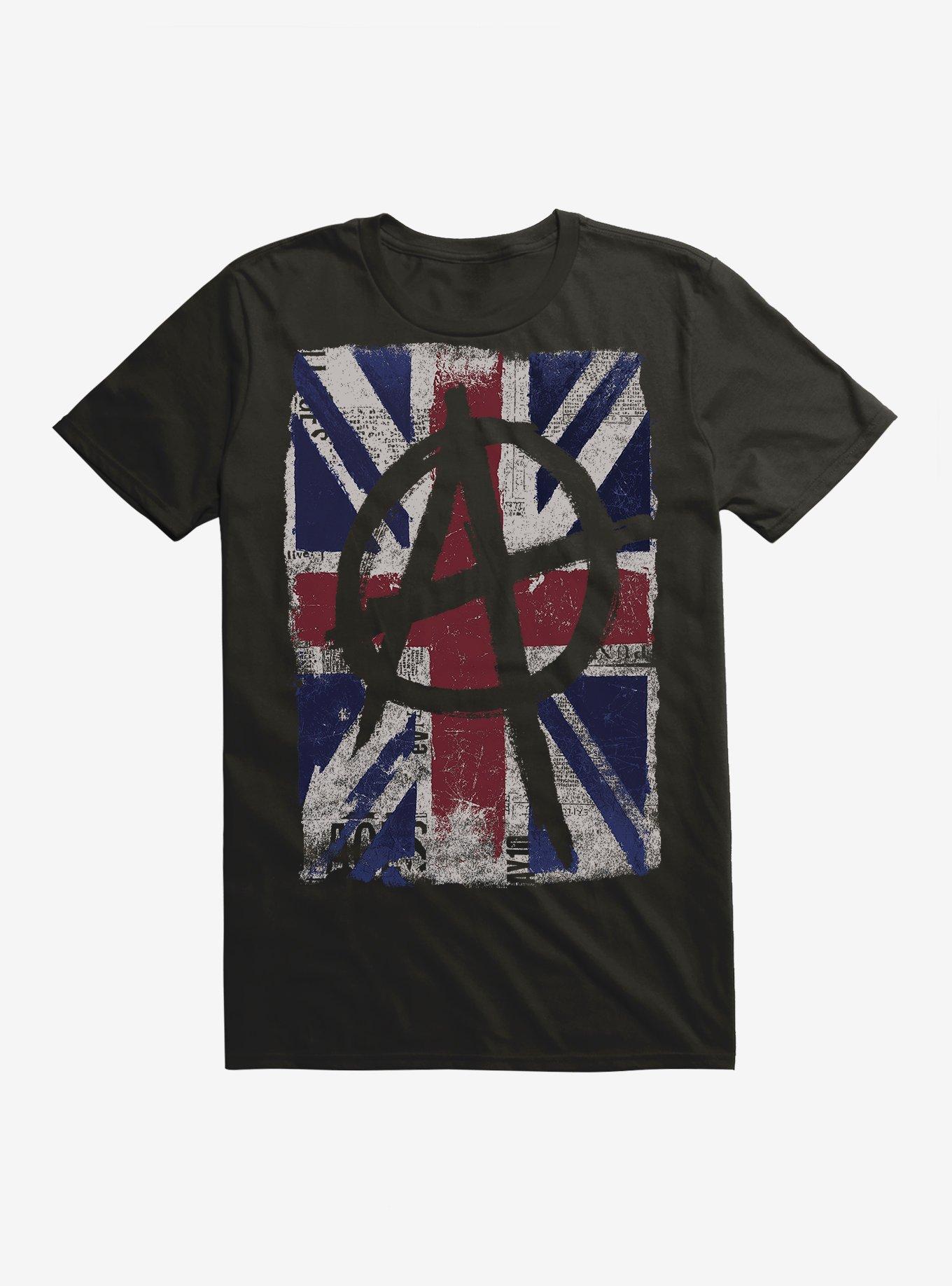 UK Flag Anarchy T-Shirt, BLACK, hi-res