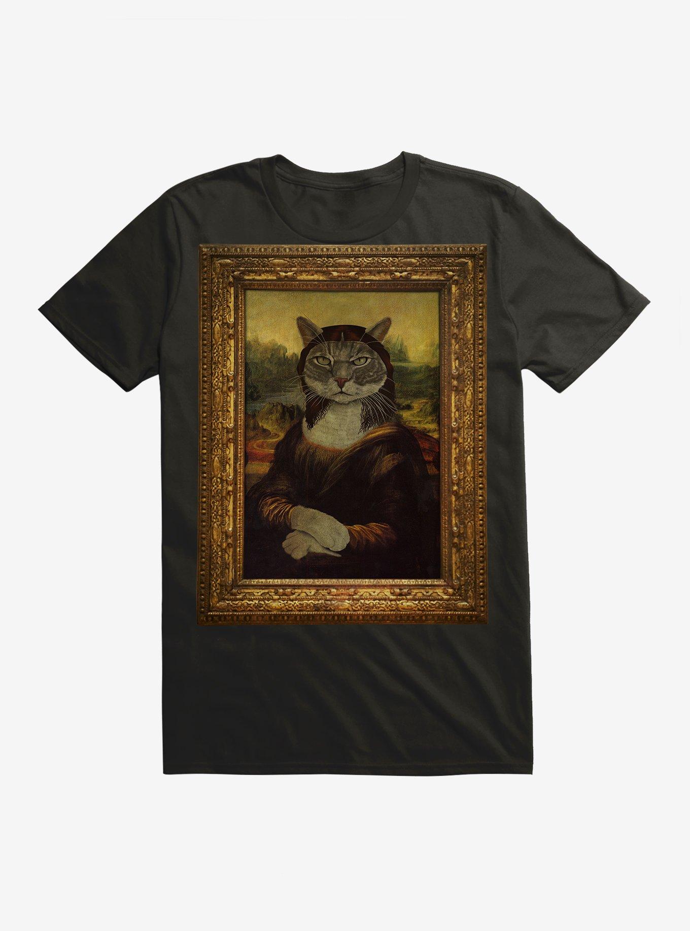 Mona Lisa Meau Cat T-Shirt, , hi-res