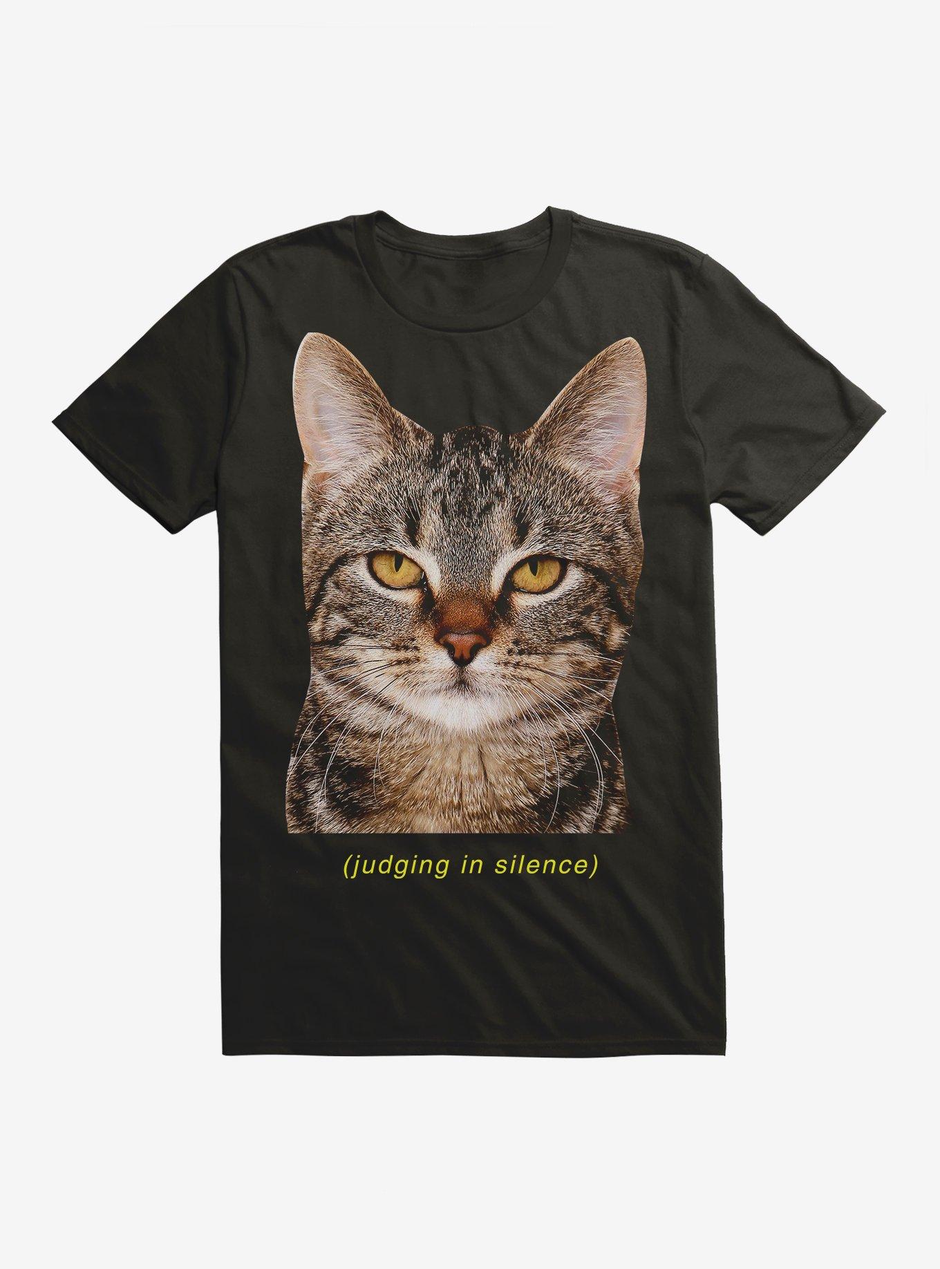 Judging In Silence Cat T-Shirt, , hi-res