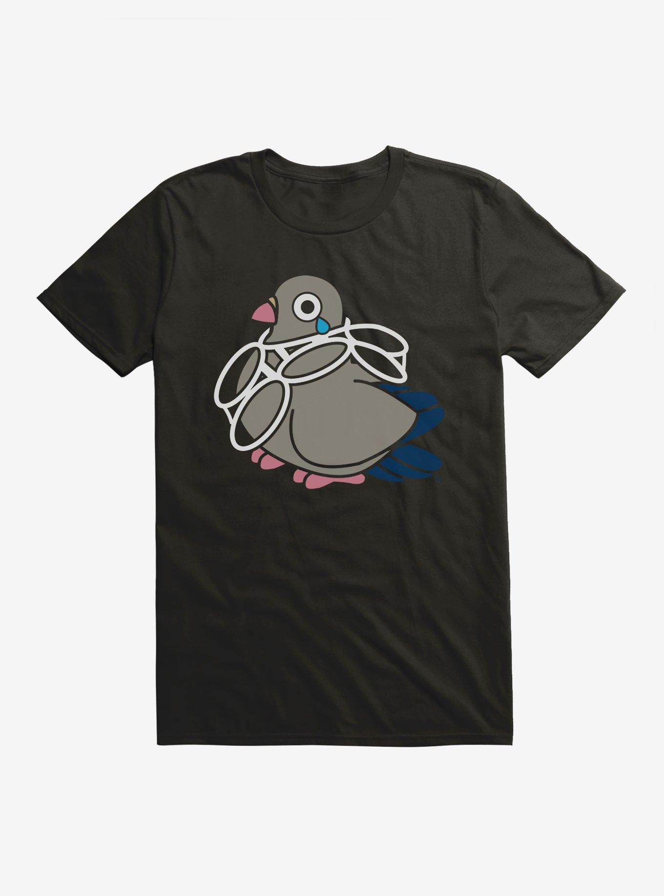 Trash Pigeon T-Shirt, BLACK, hi-res