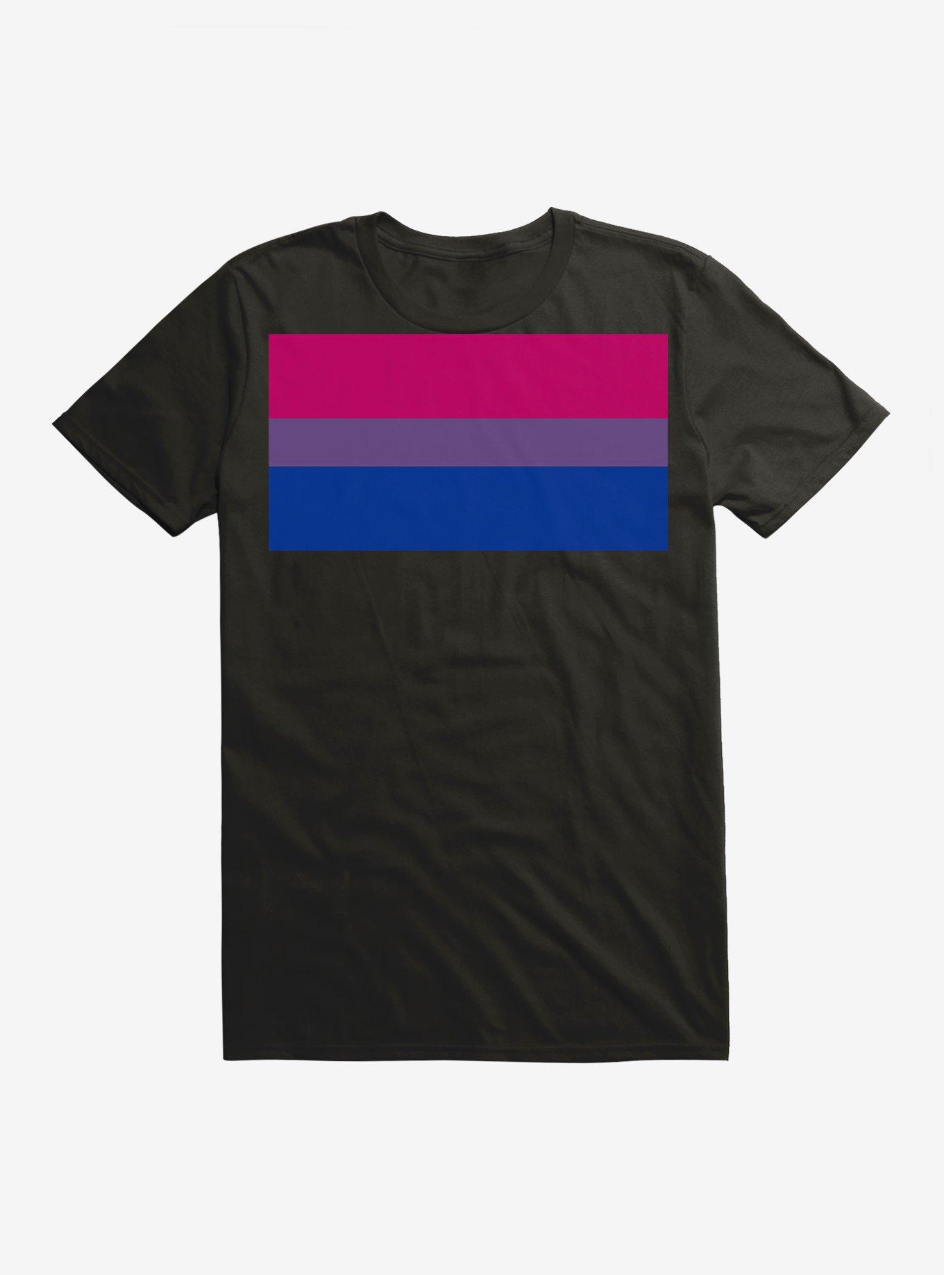 Pride Bisexual Flag T-Shirt, BLACK, hi-res