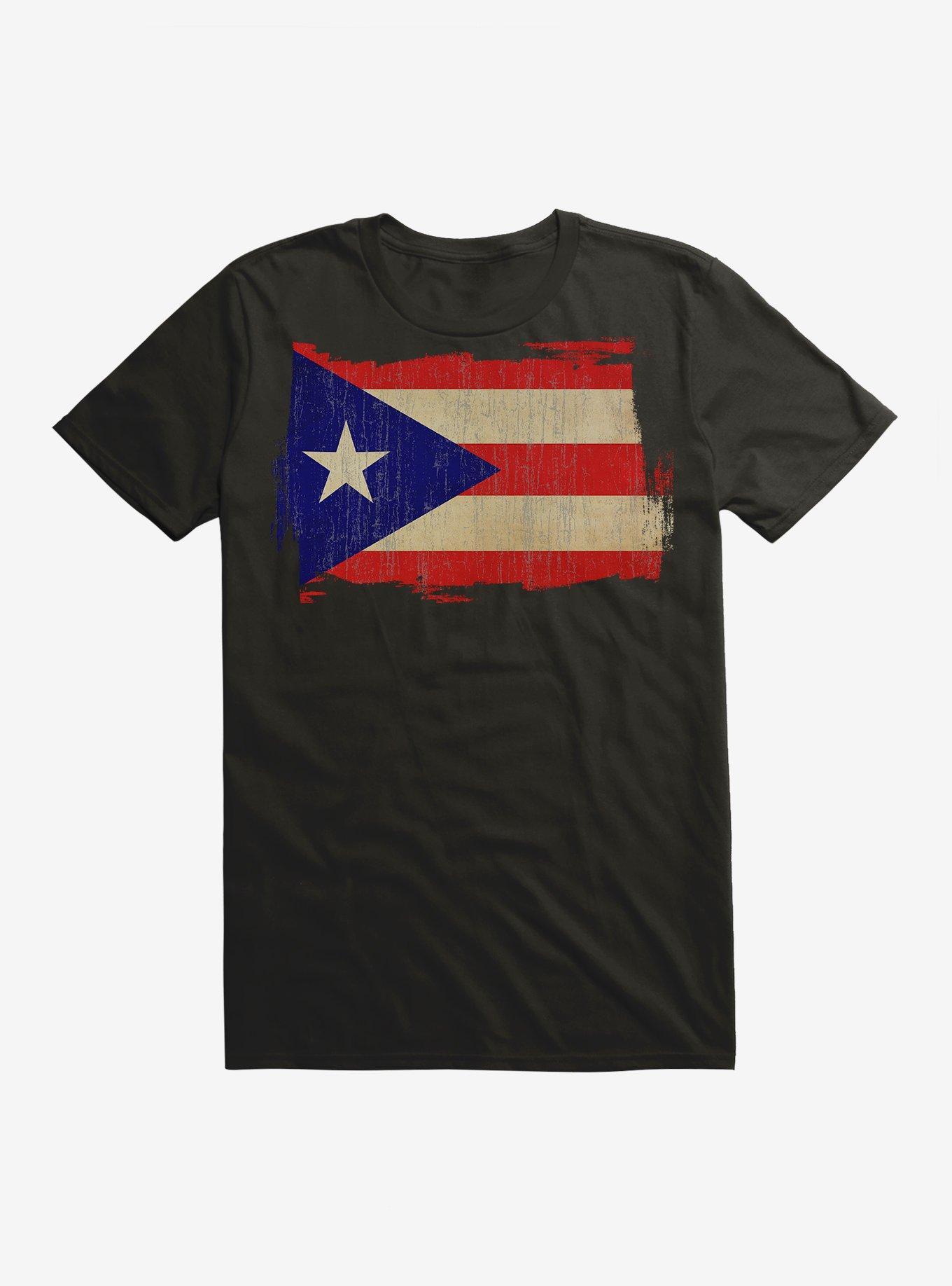 Flag of Puerto Rico T-Shirt, BLACK, hi-res