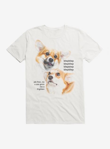 Blep Blep Corgi T-Shirt - WHITE | Hot Topic