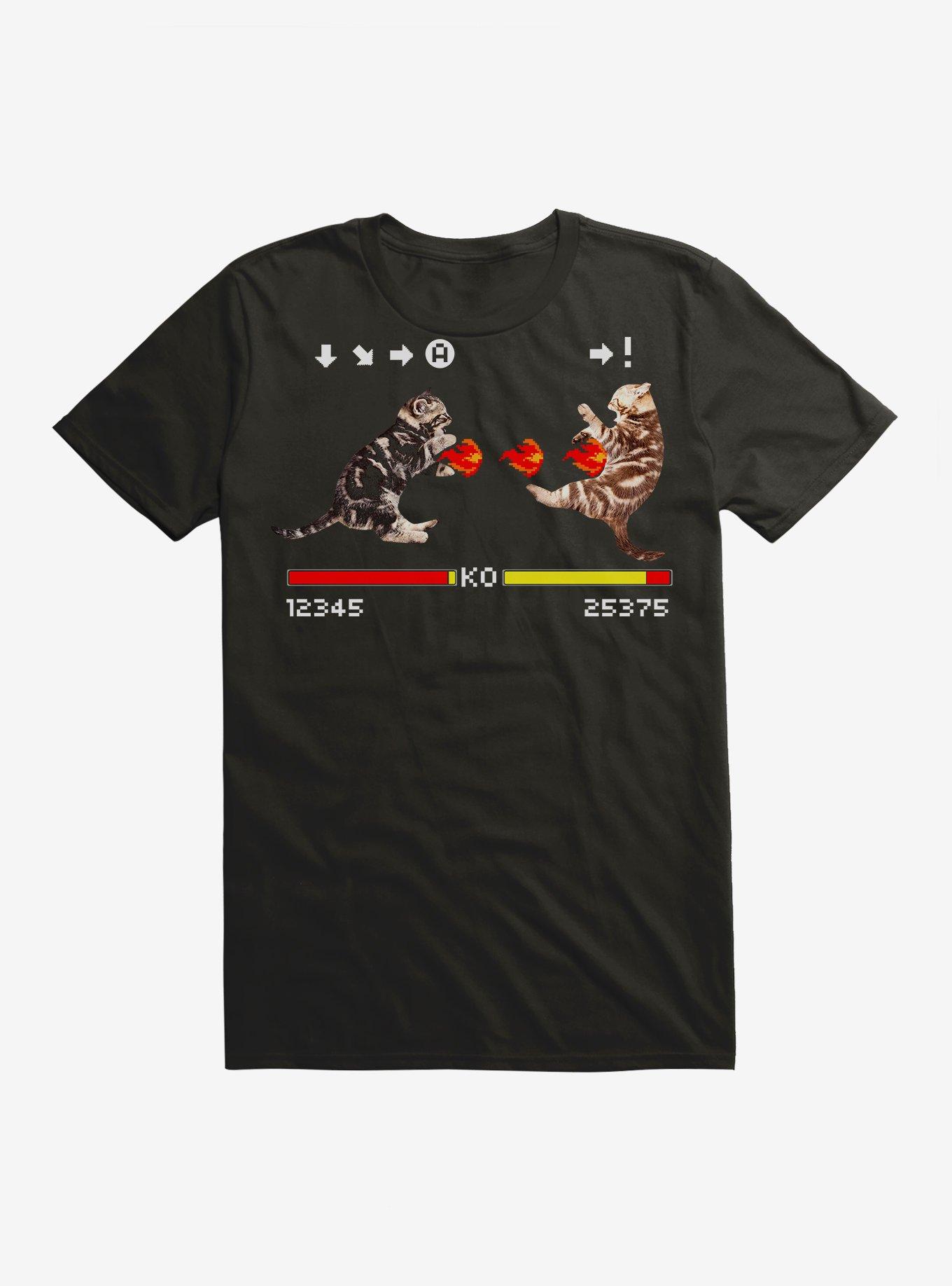 Video Game Cats T-Shirt, BLACK, hi-res