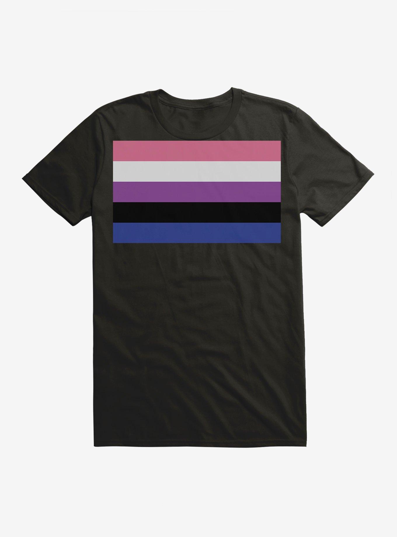 Pride Gender Fluid Flag T-Shirt, BLACK, hi-res