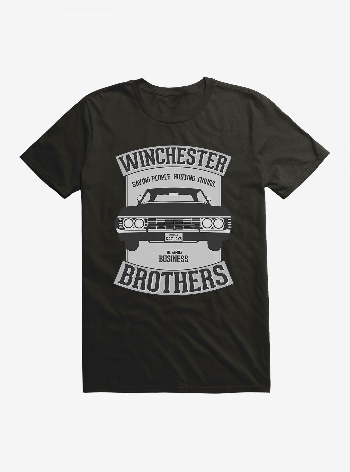 Supernatural Winchester Brothers Baby Logo T-Shirt, BLACK, hi-res