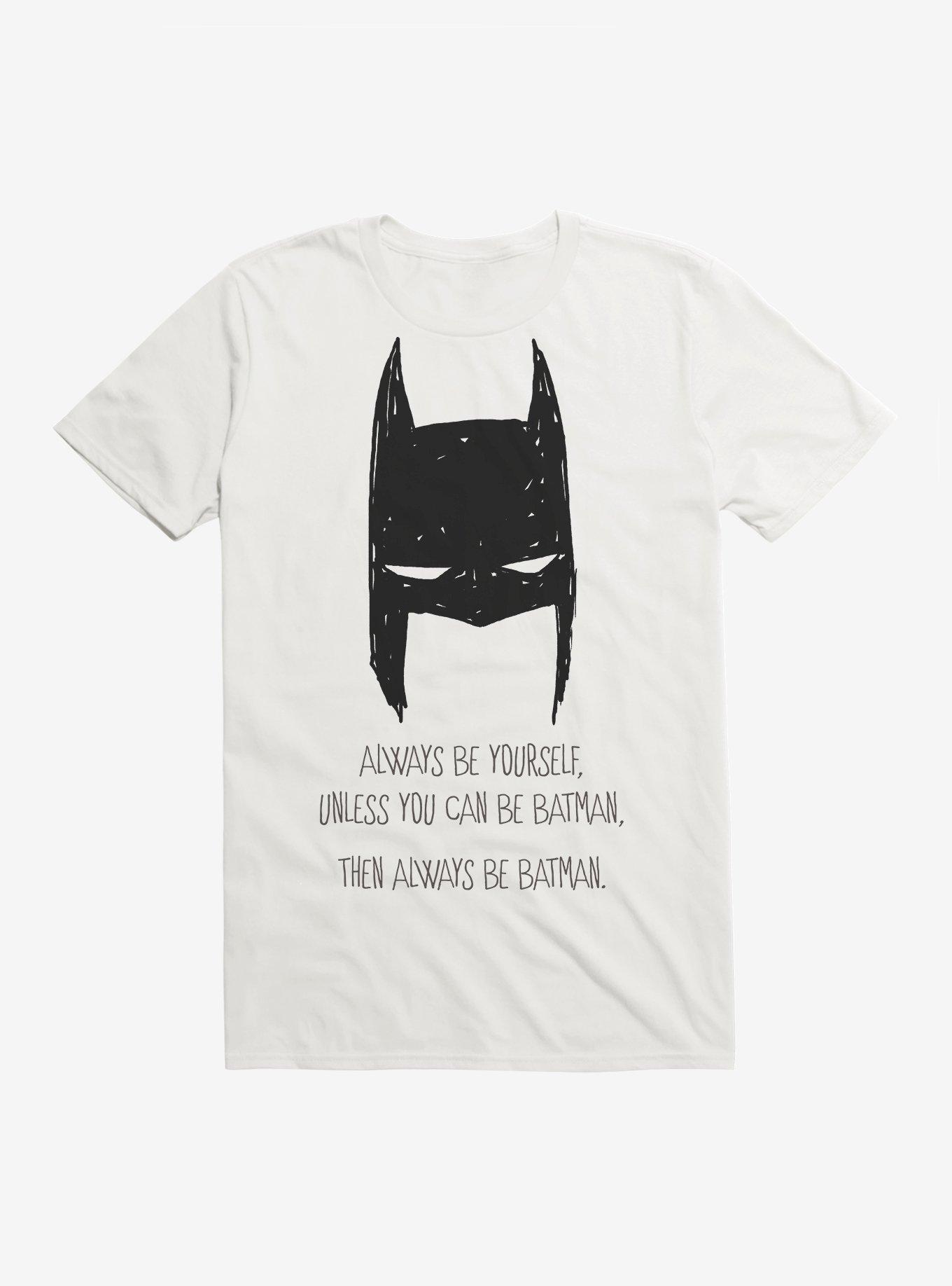 DC Comics Batman Always Be Yourself Black T-Shirt, WHITE, hi-res