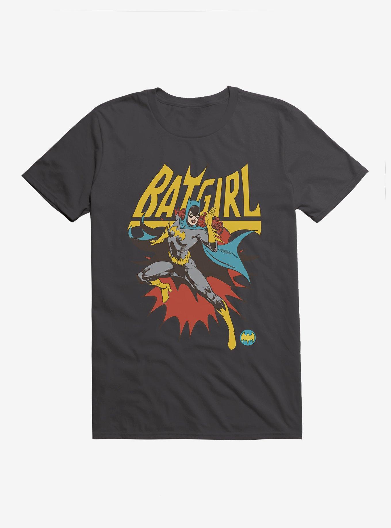 DC Comics Batman Batgirl Action Portrait T-Shirt, HEAVY METAL, hi-res