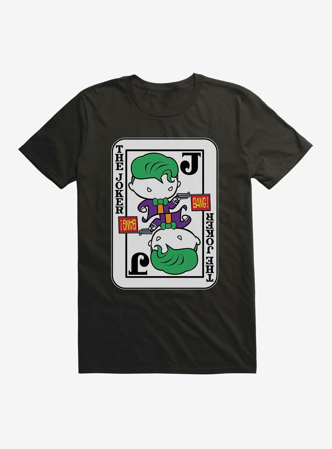 DC Comics Batman Chibi The Joker Card T-Shirt, BLACK, hi-res