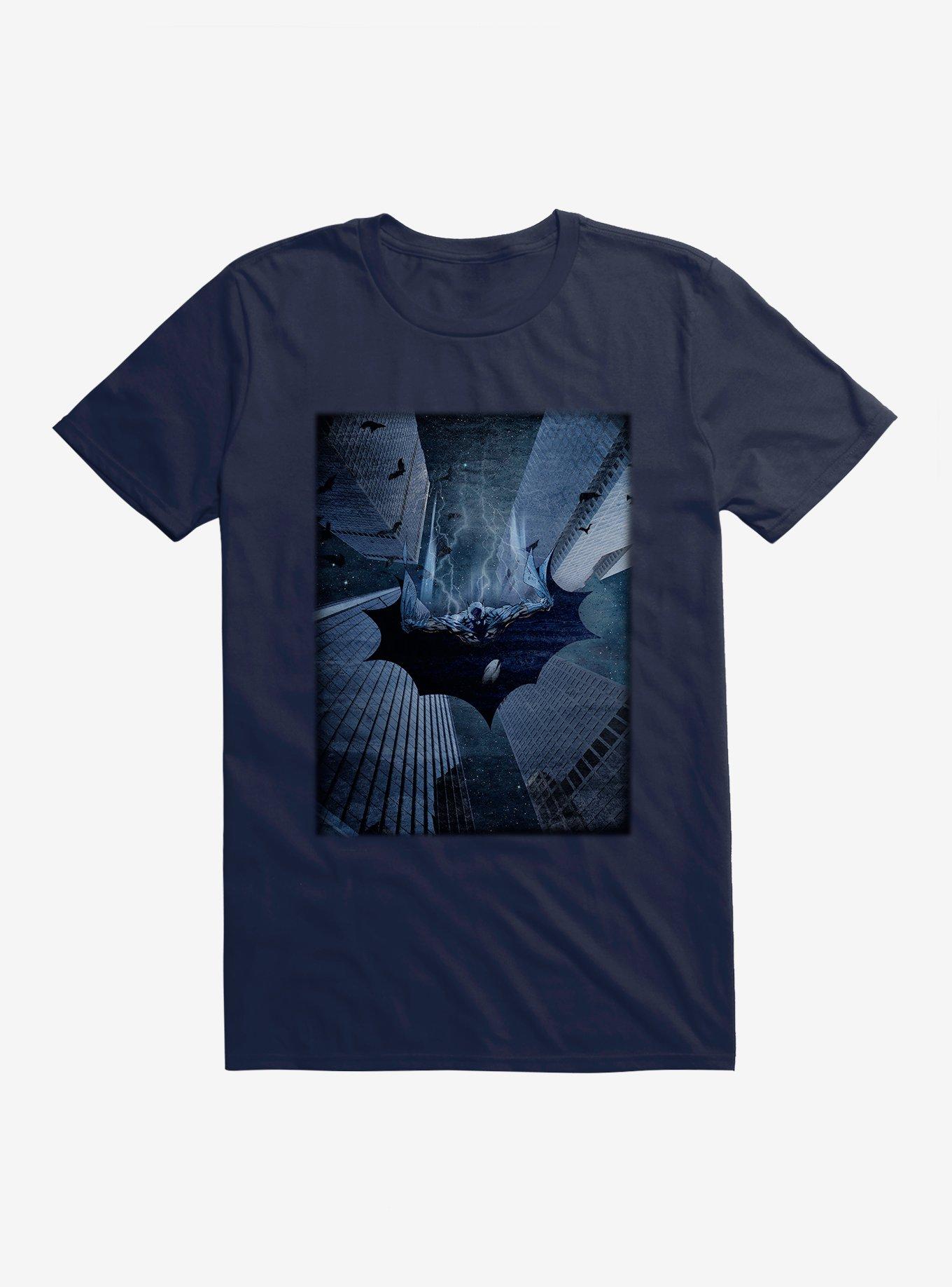 DC Comics Batman Fall Midnight Navy Blue T-Shirt, MIDNIGHT NAVY, hi-res