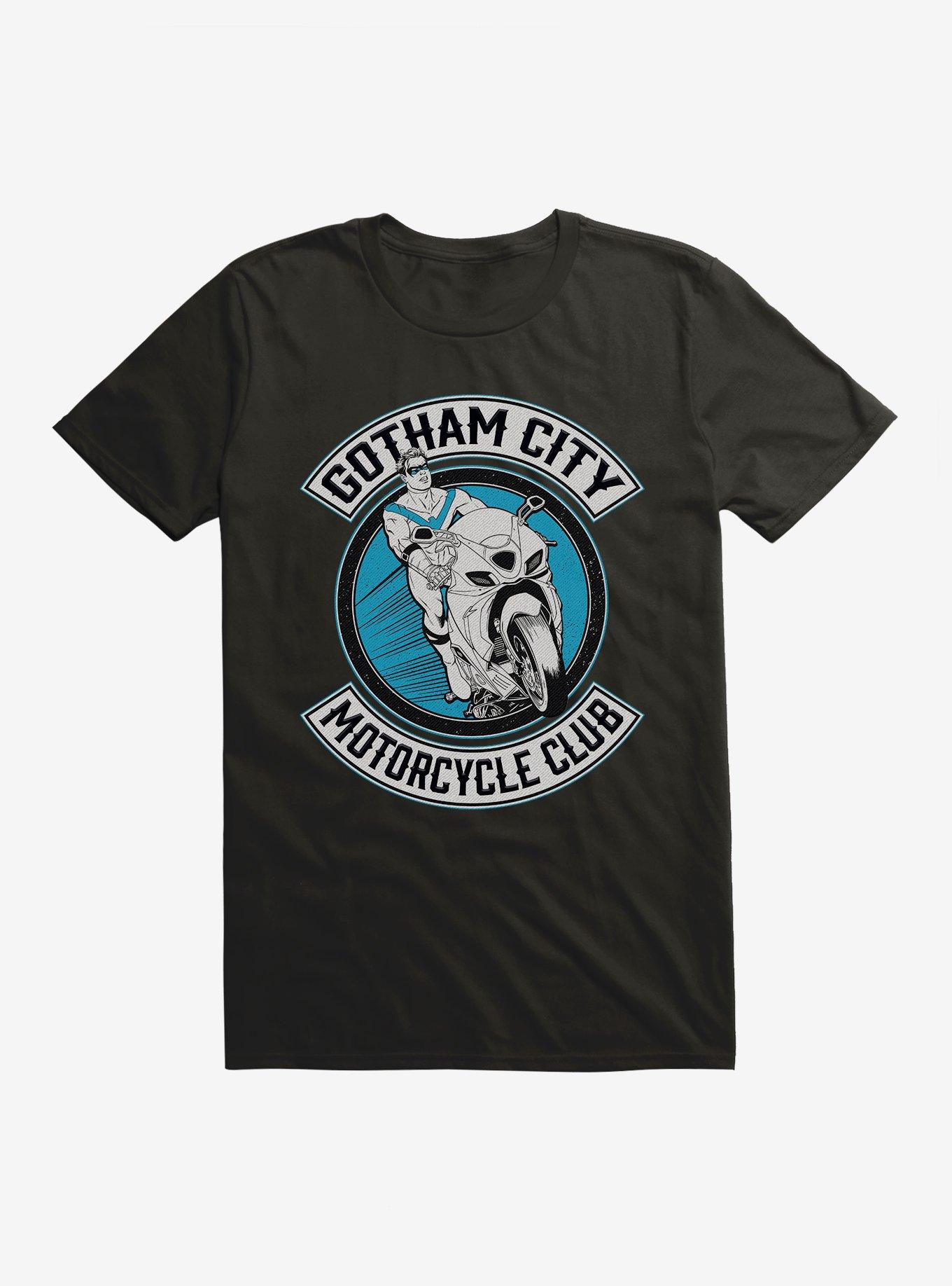 DC Comics Batman Nightwing Motorcycle Club Black T-Shirt, , hi-res