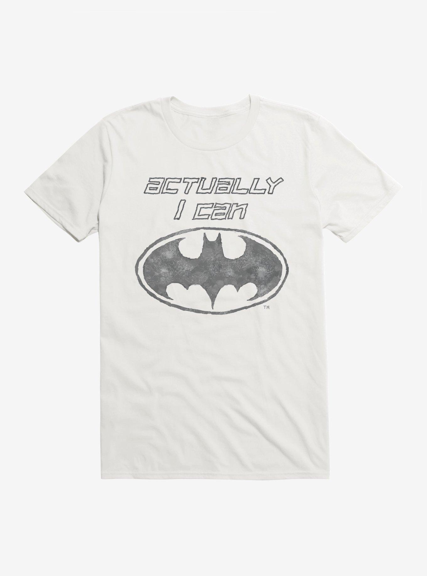 DC Comics Batgirl Actually I Can T-Shirt, WHITE, hi-res